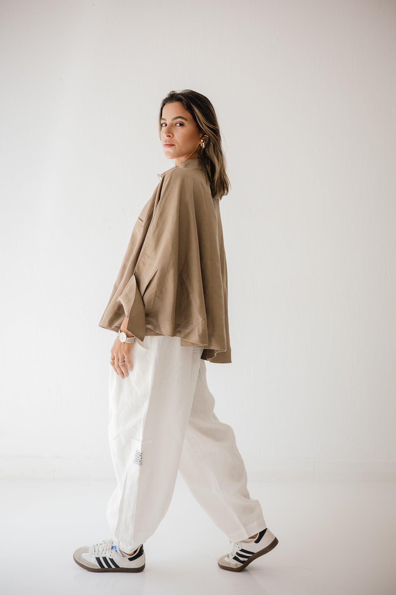 Butterfly Shirt In Light-brown