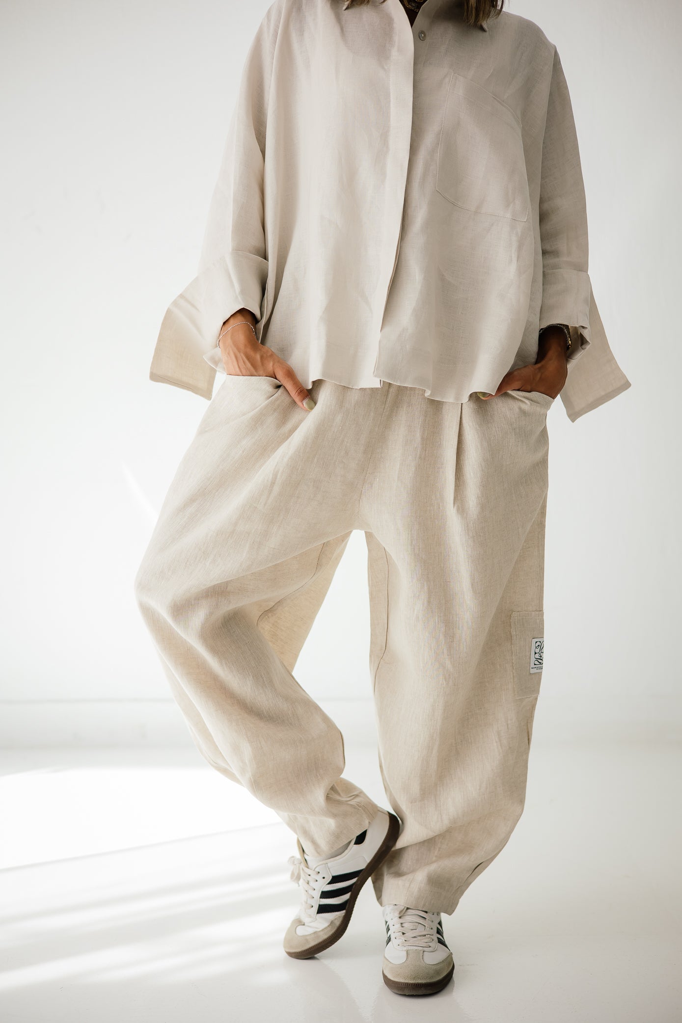 Balloon Pant In Natural Cafe