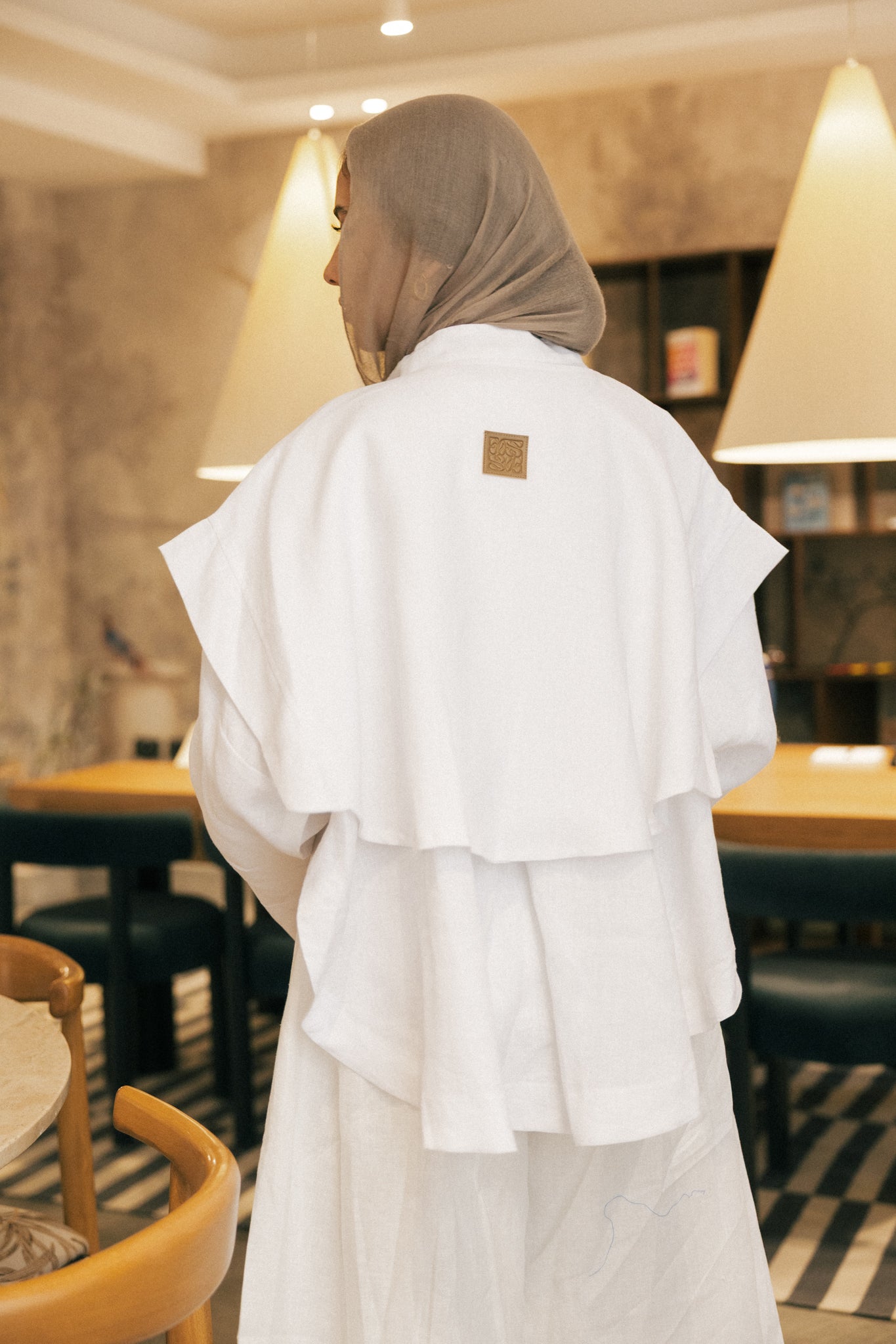 Layered shirt in white