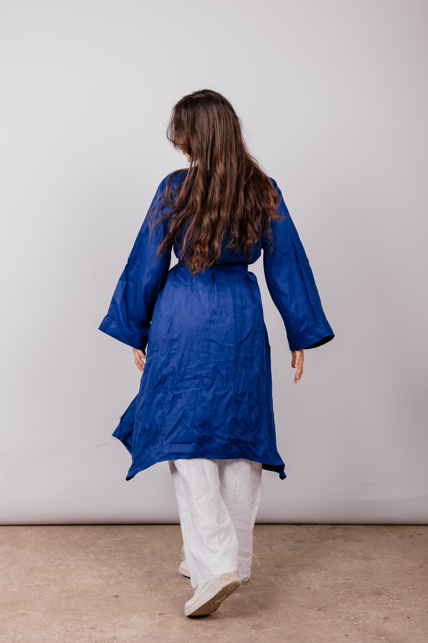 Basic Kimono In Royal-blue