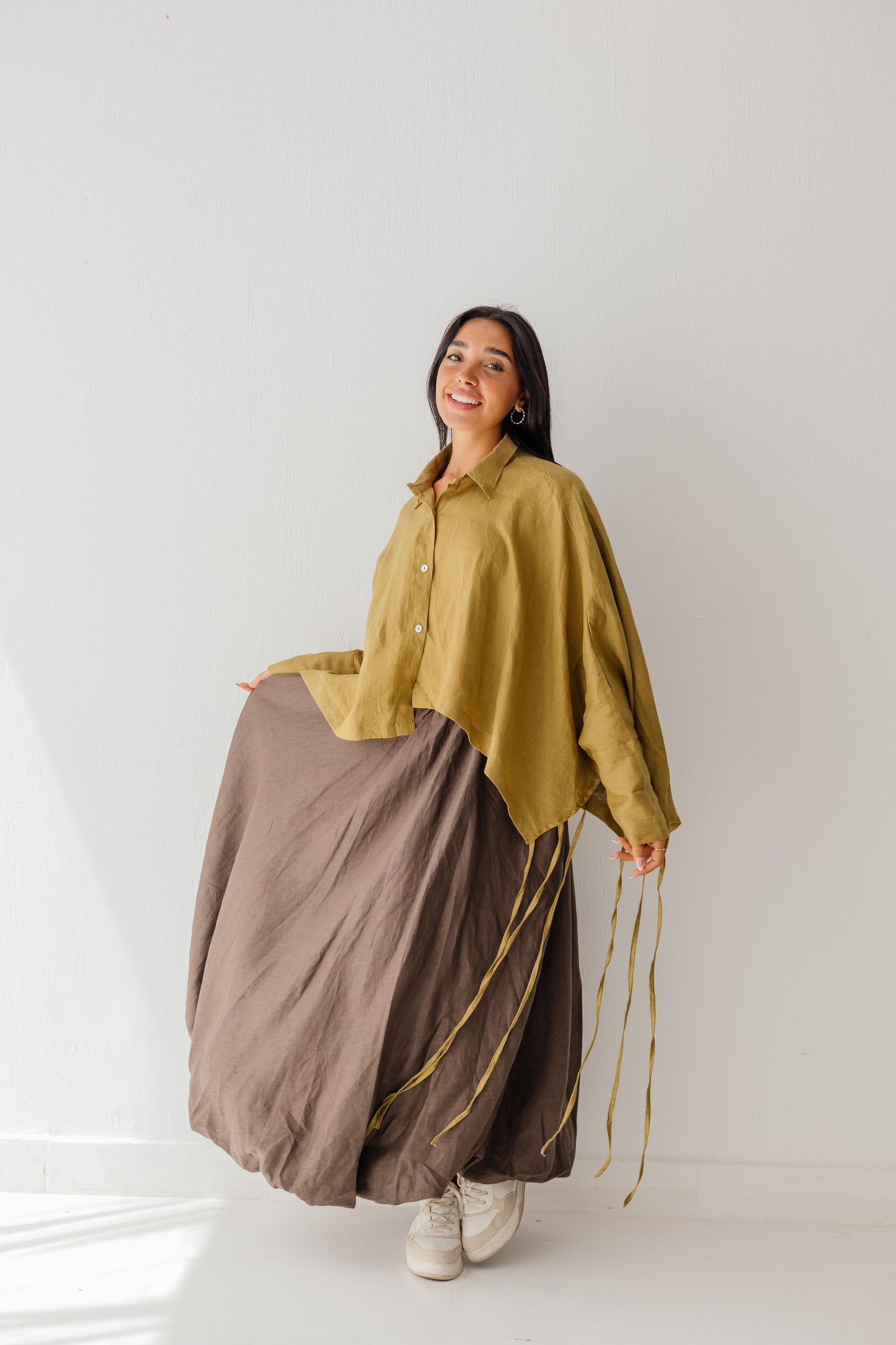 Fringes Shirt In Dark-limegreen