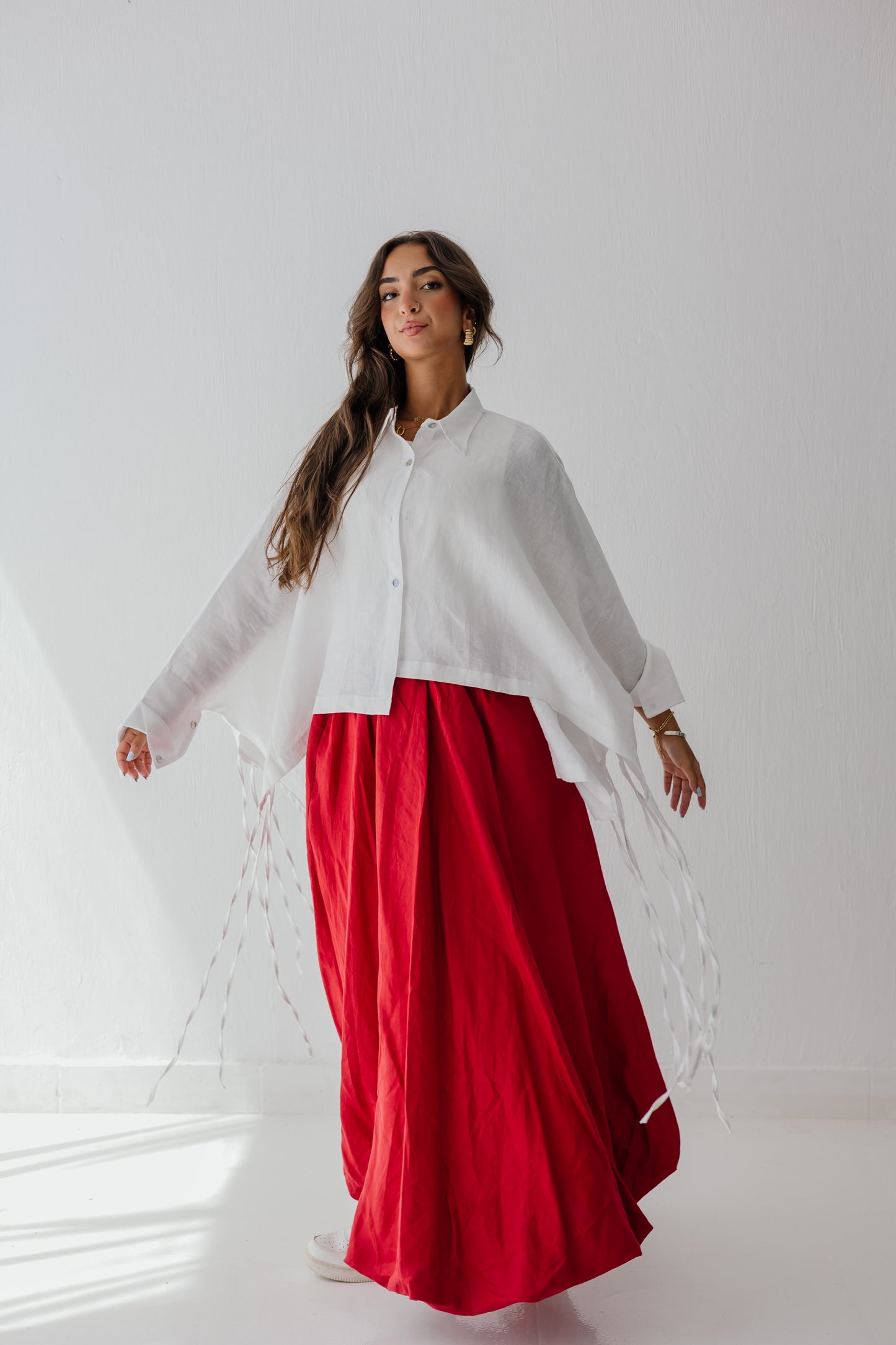 Fringes shirt in white