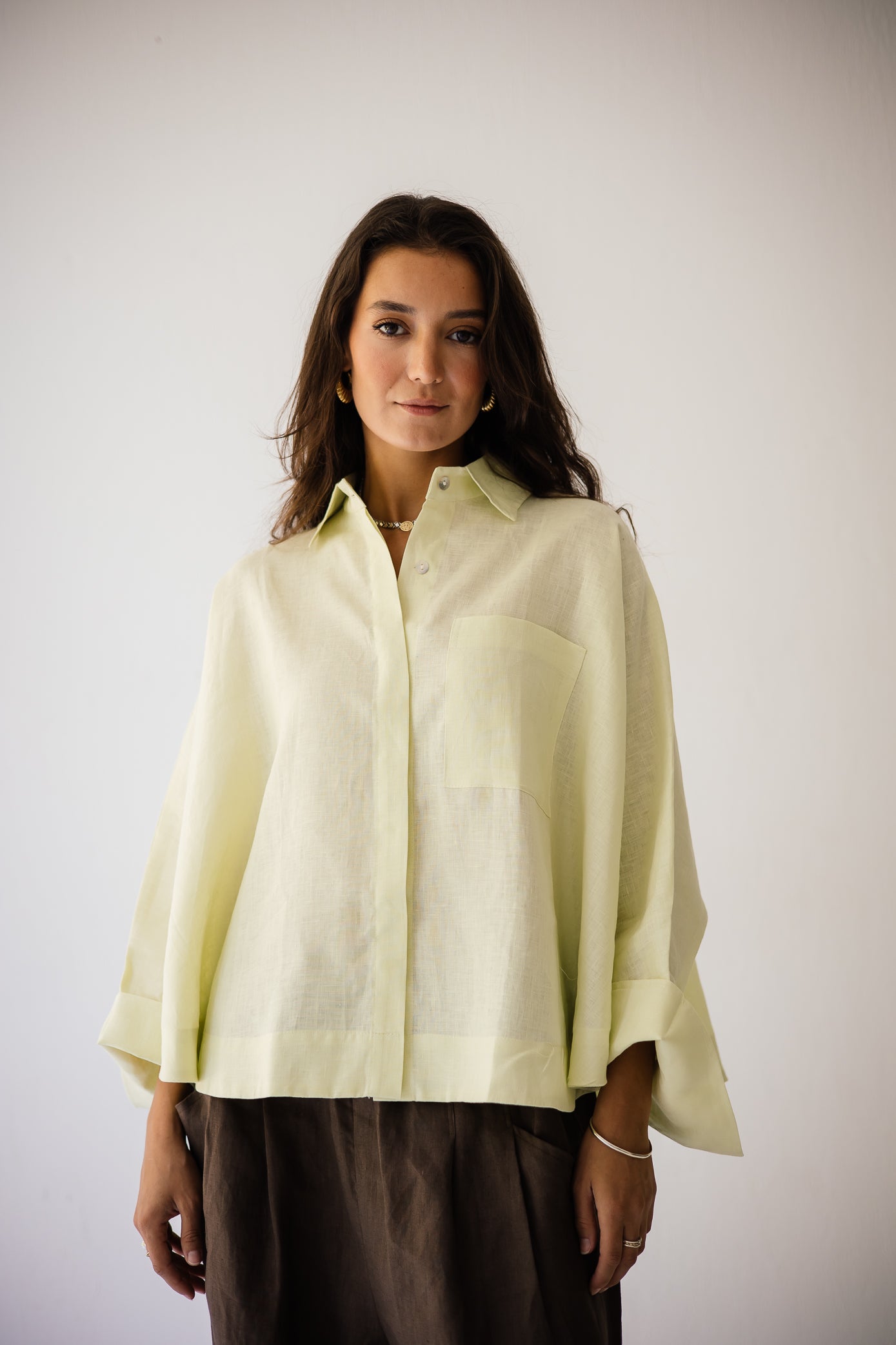 Butterfly Shirt In Butter-yellow