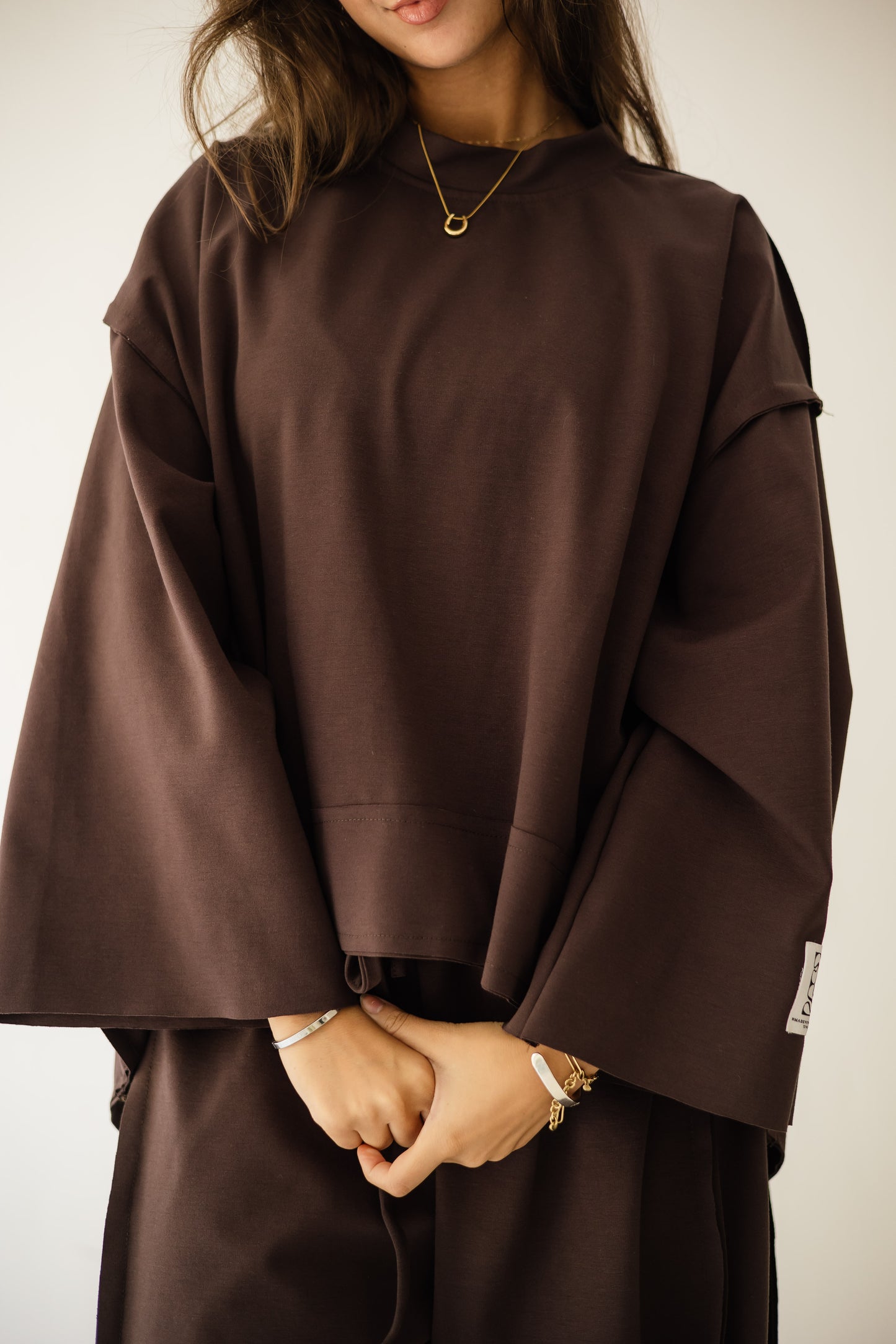 Pocket Cotton Set In Brown