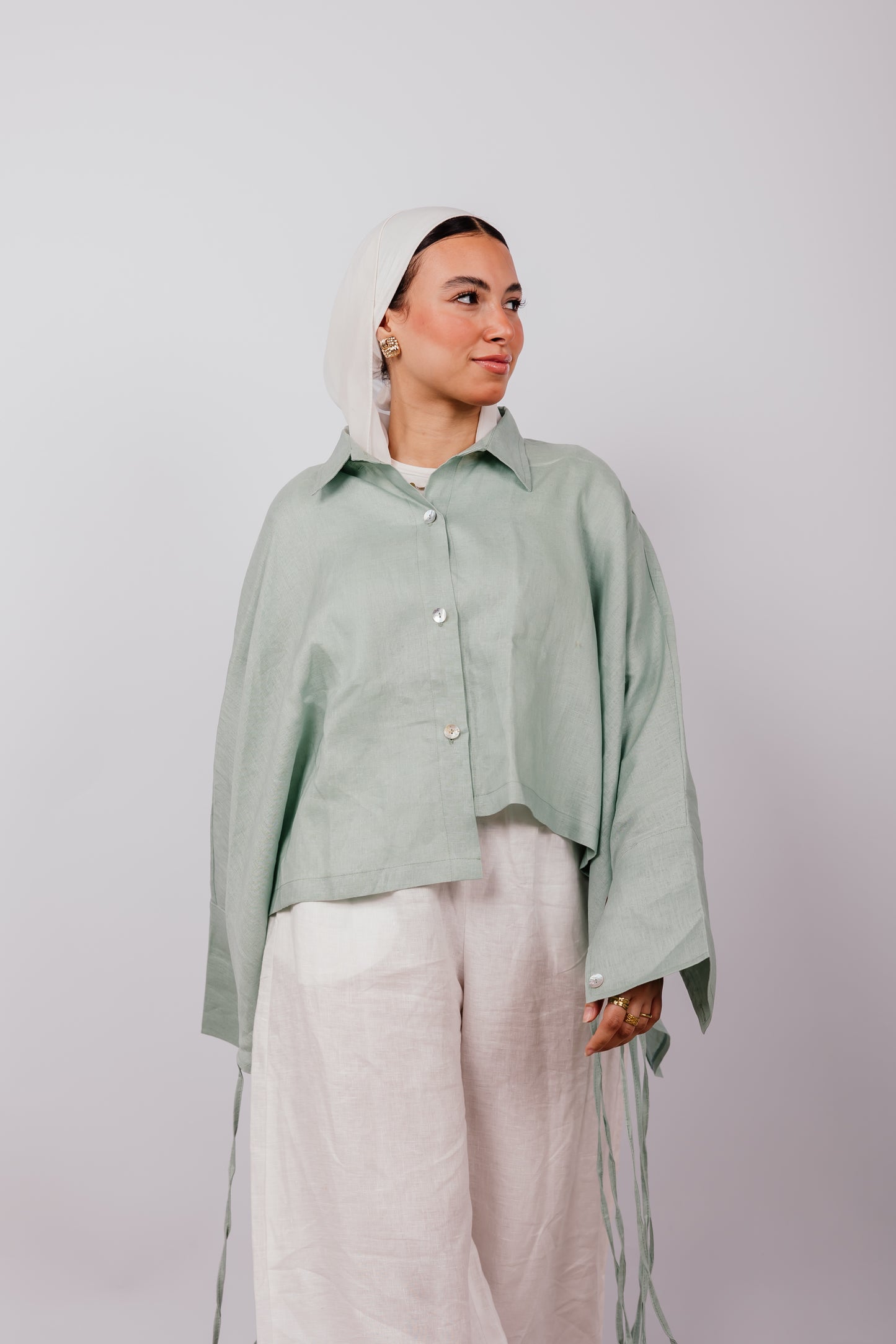 Fringes Shirt In Mint