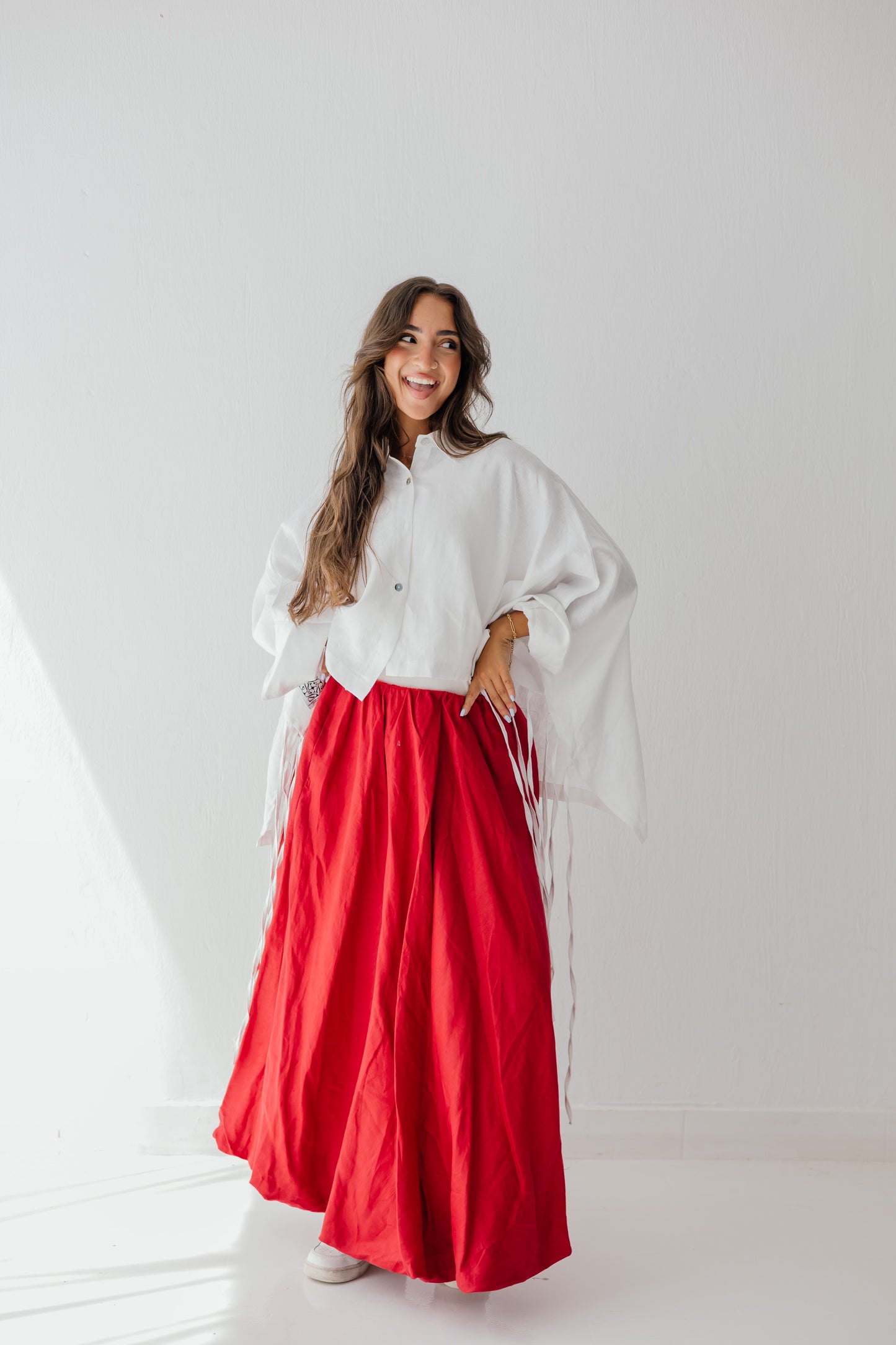 Fringes shirt in white