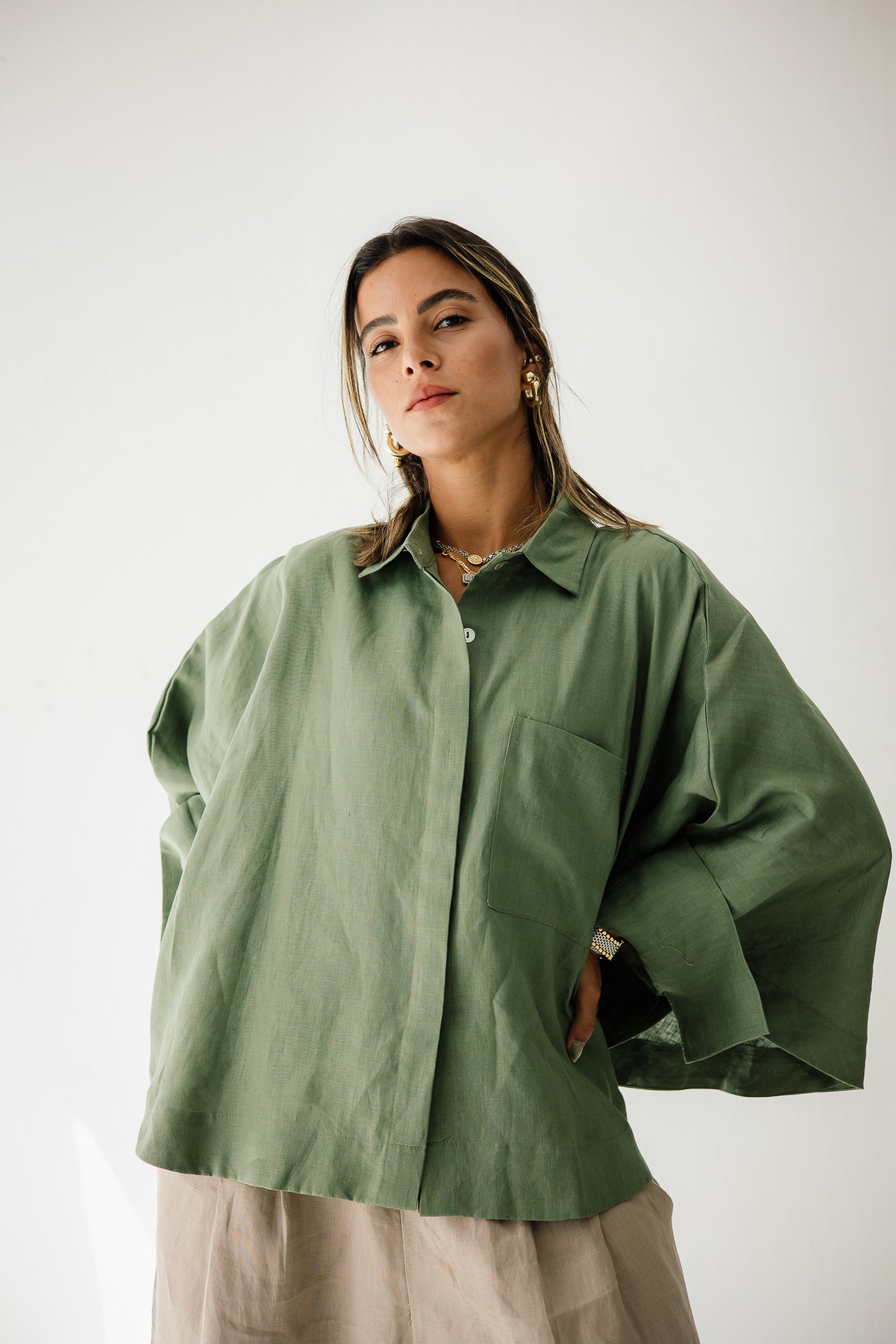 Butterfly Shirt In Olive