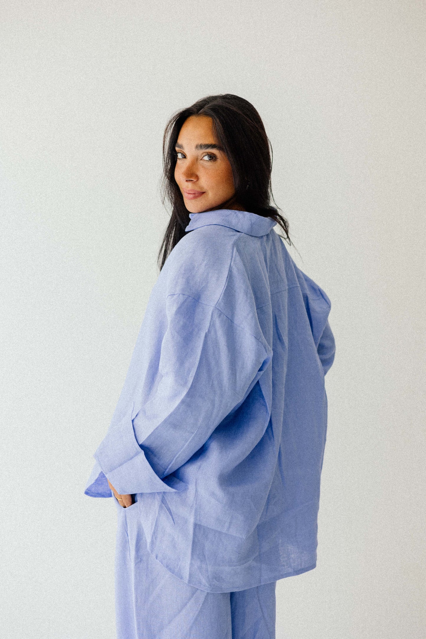 Daily Linen Shirt In Blue