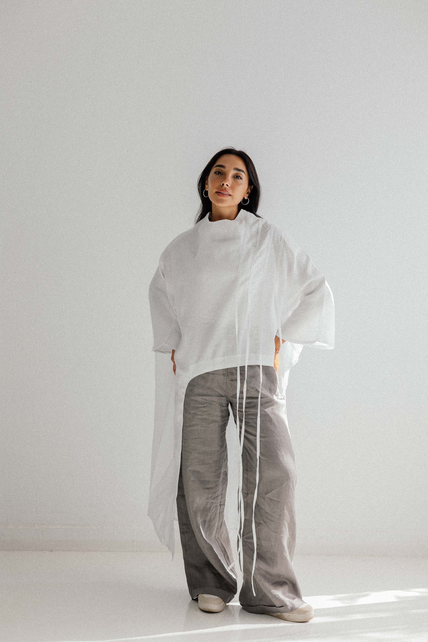 Side To Side Top In White