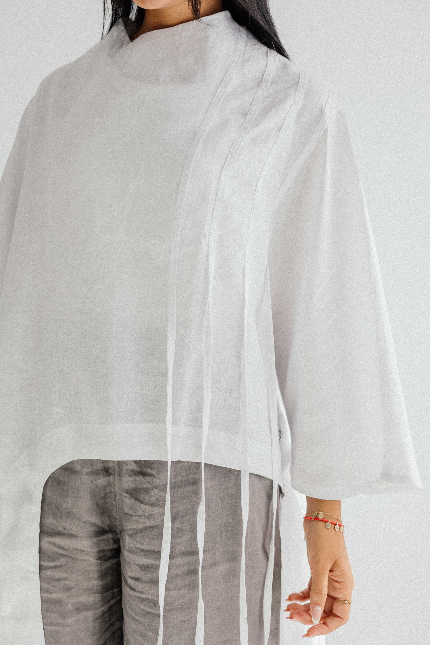 Side To Side Top In White