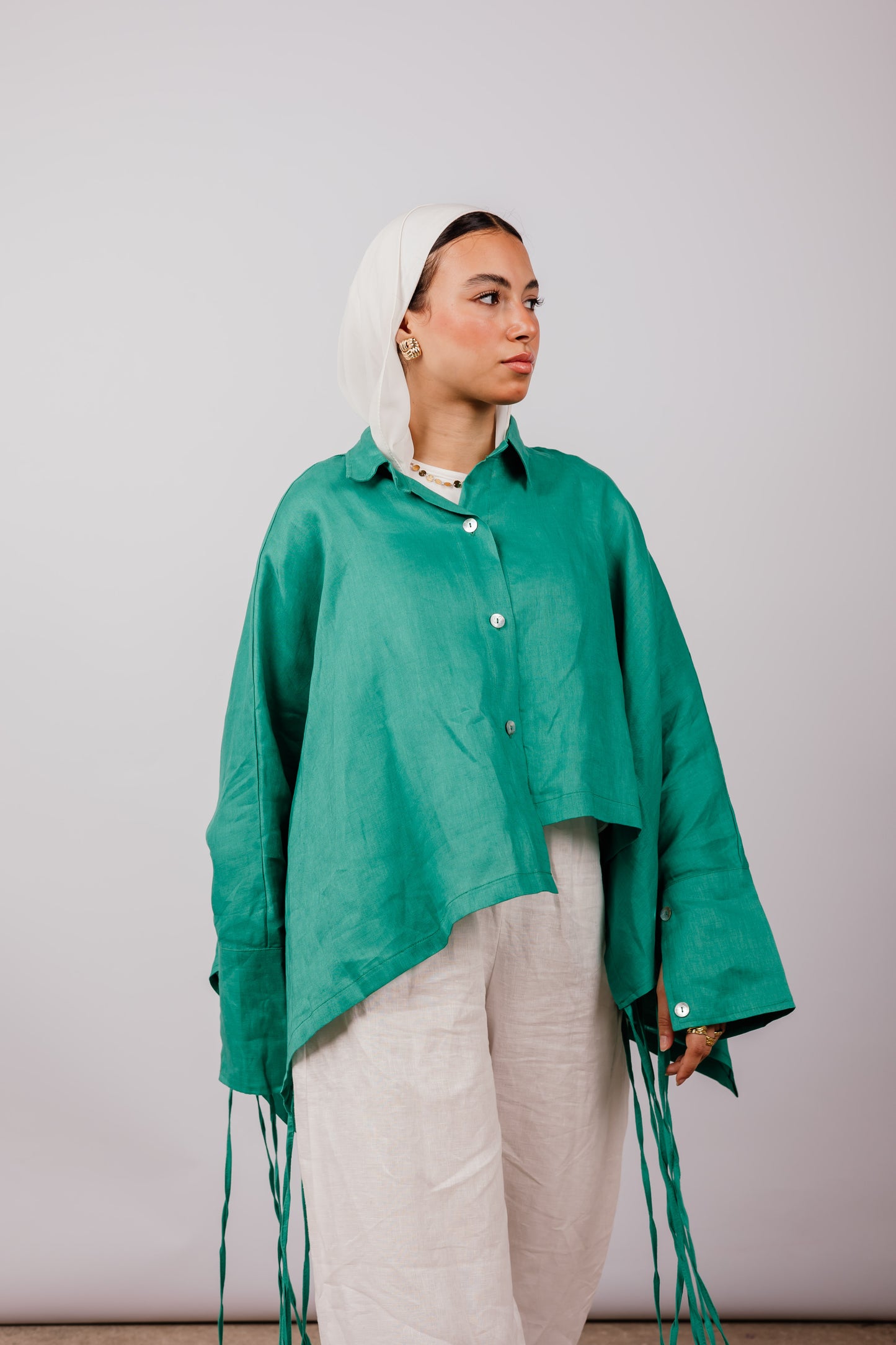 Fringes Shirt In Green