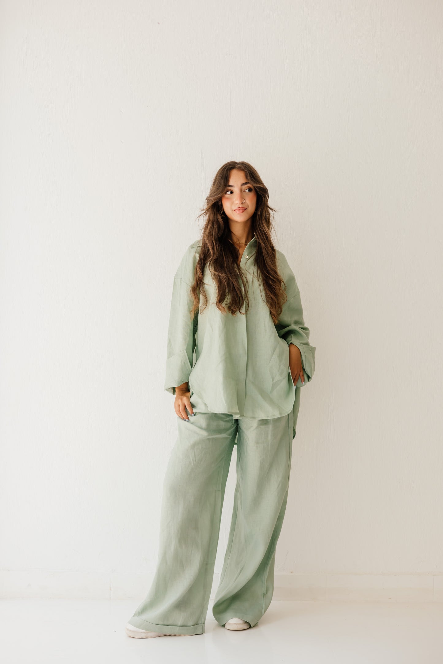Basic Pant In Mint