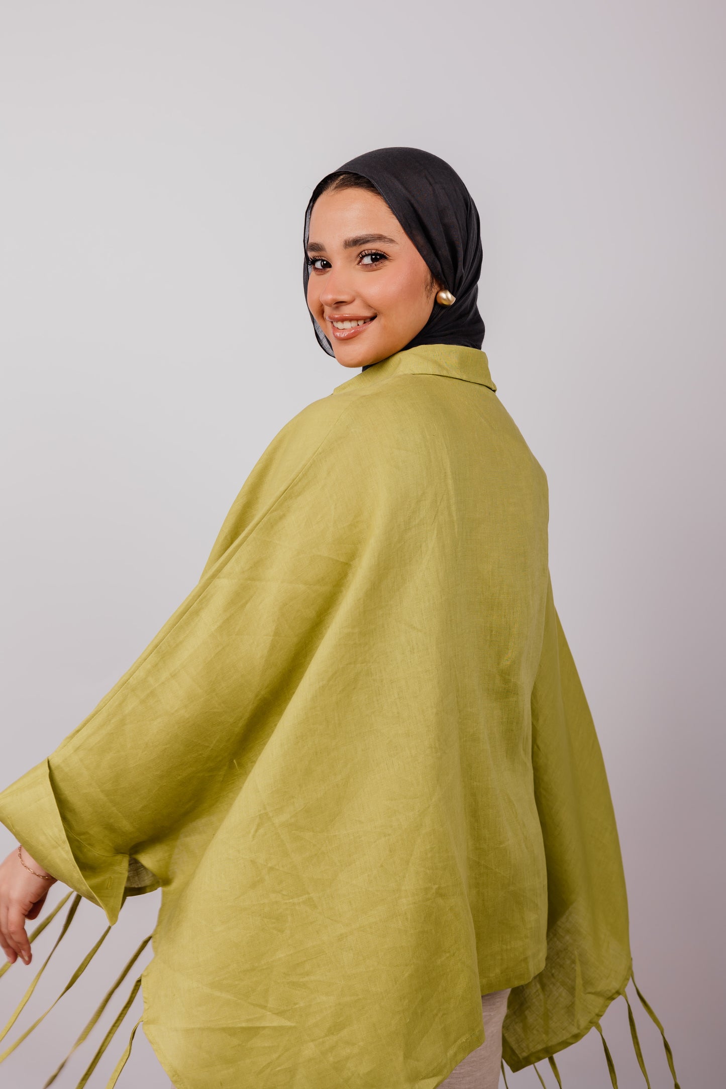 Fringes Shirt In Lime-green