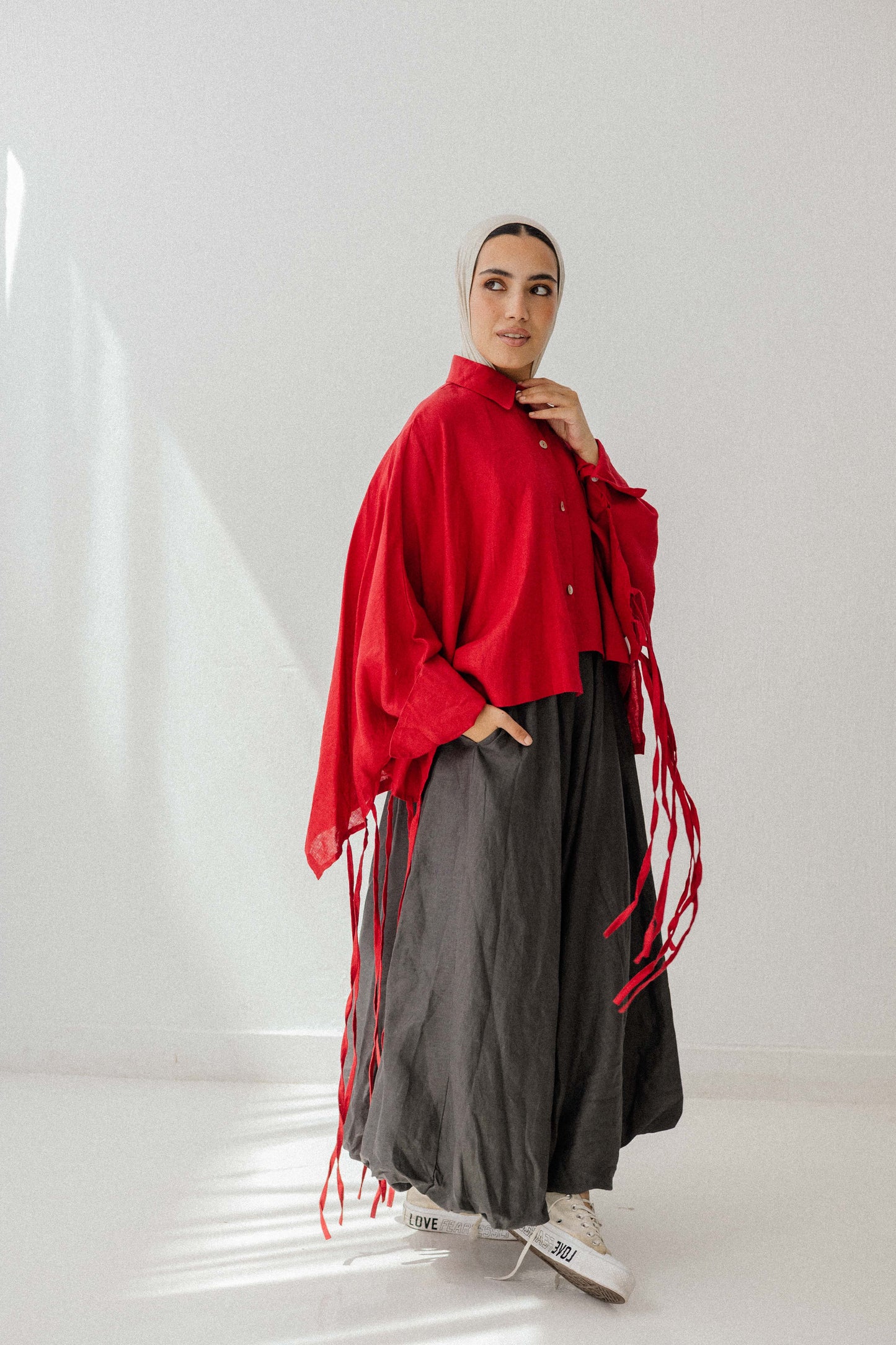Fringes Shirt In Red