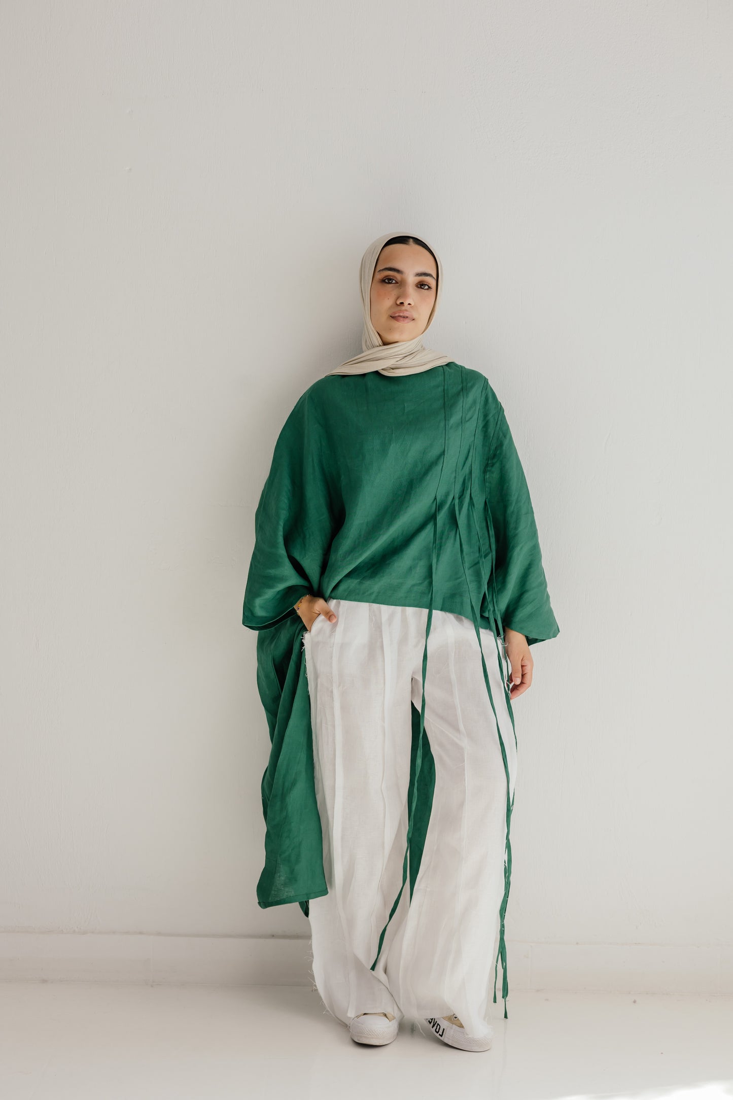 Side To Side Top In Dark Green