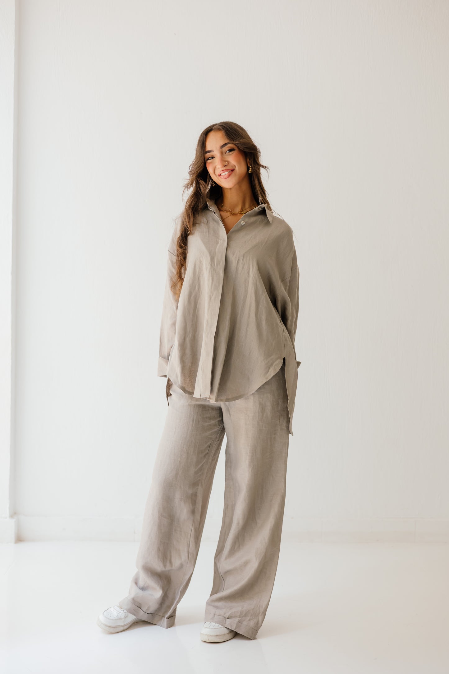 Daily Linen Shirt In Griesh