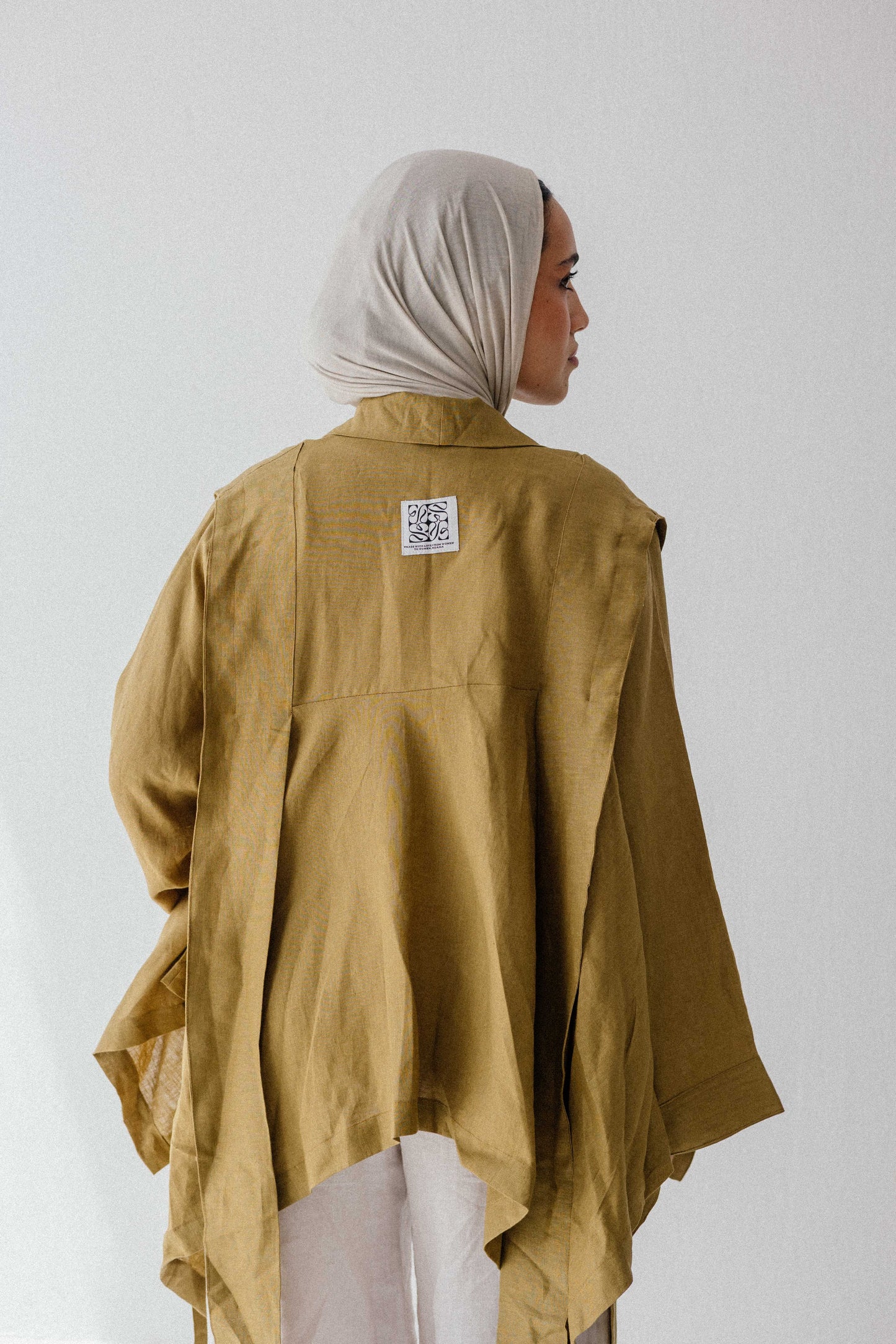 Short Double Collar Kimono In Rose