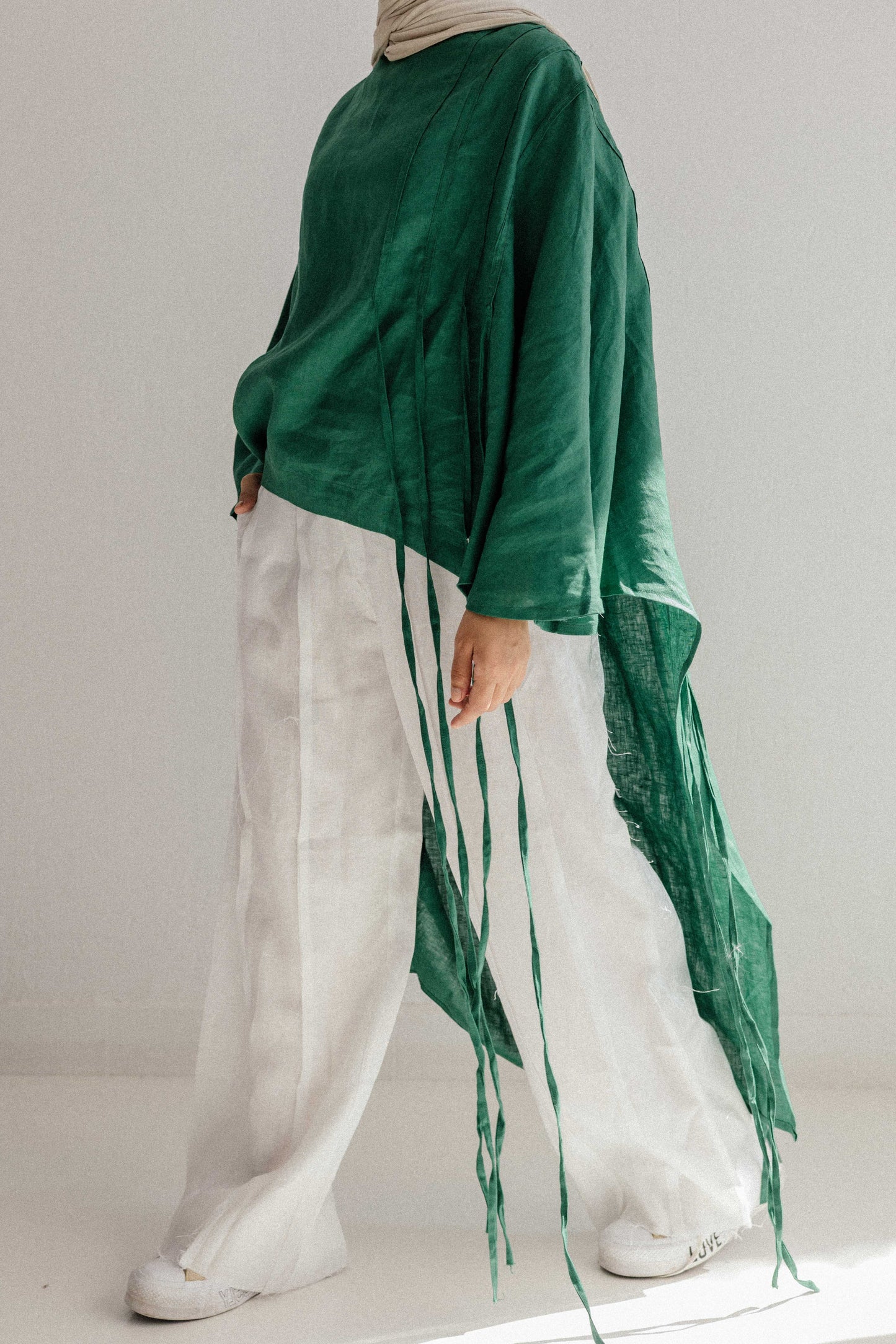 Side To Side Top In Dark Green