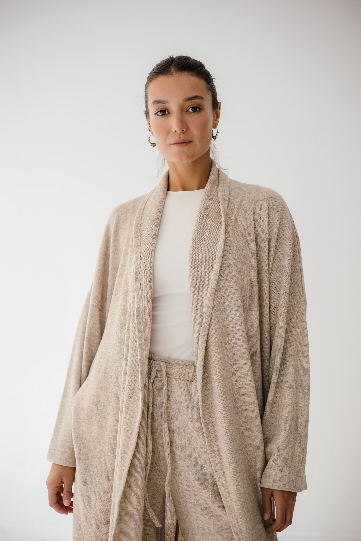 Unfinished Wool Set In Cafe