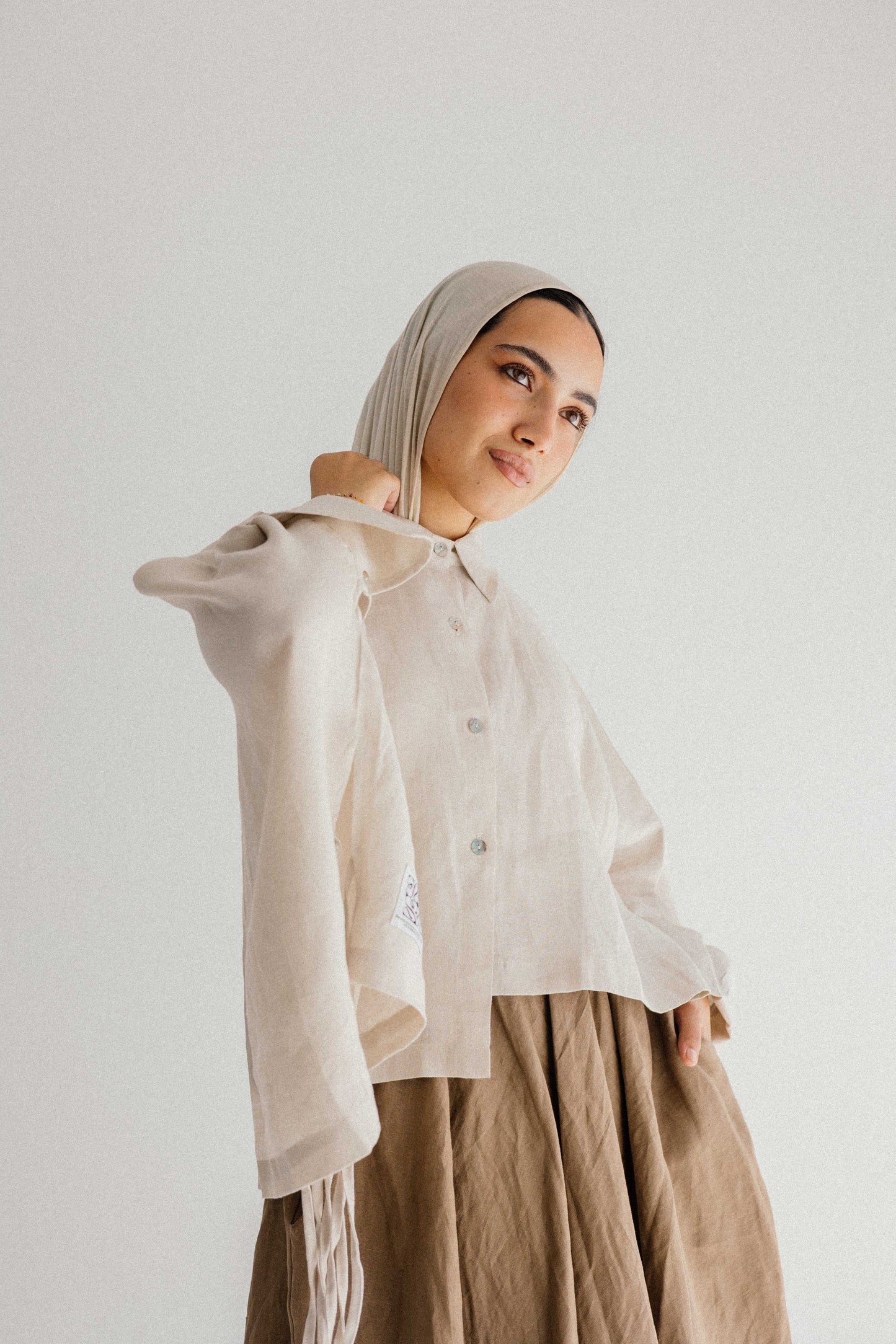 Fringes Shirt In Creamy