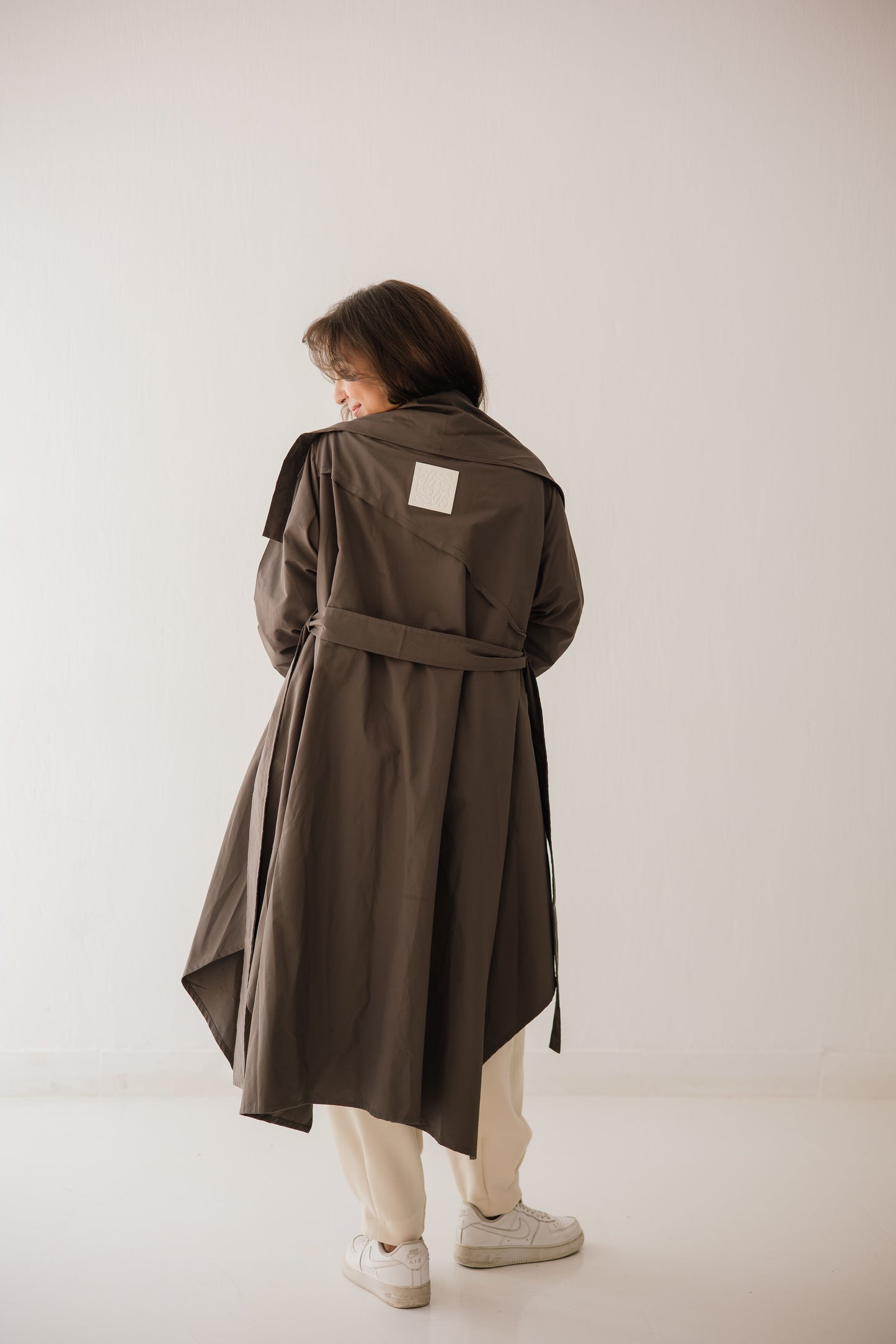 High-low Trench Coat In Griesh