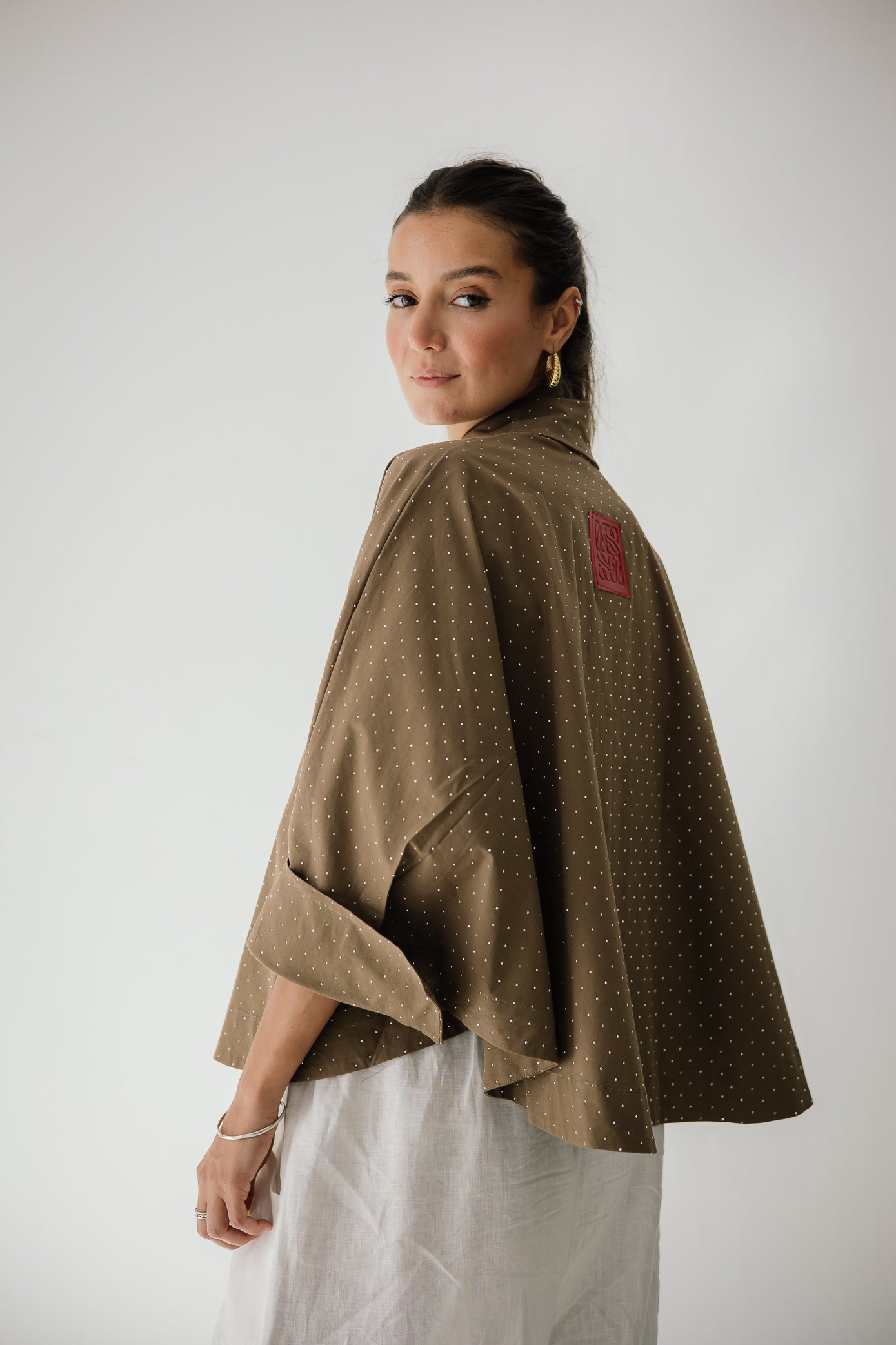 Studding Butterfly Shirt In Brown