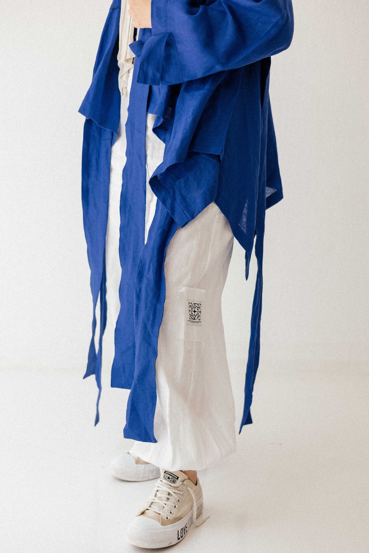 Elastic pant In White