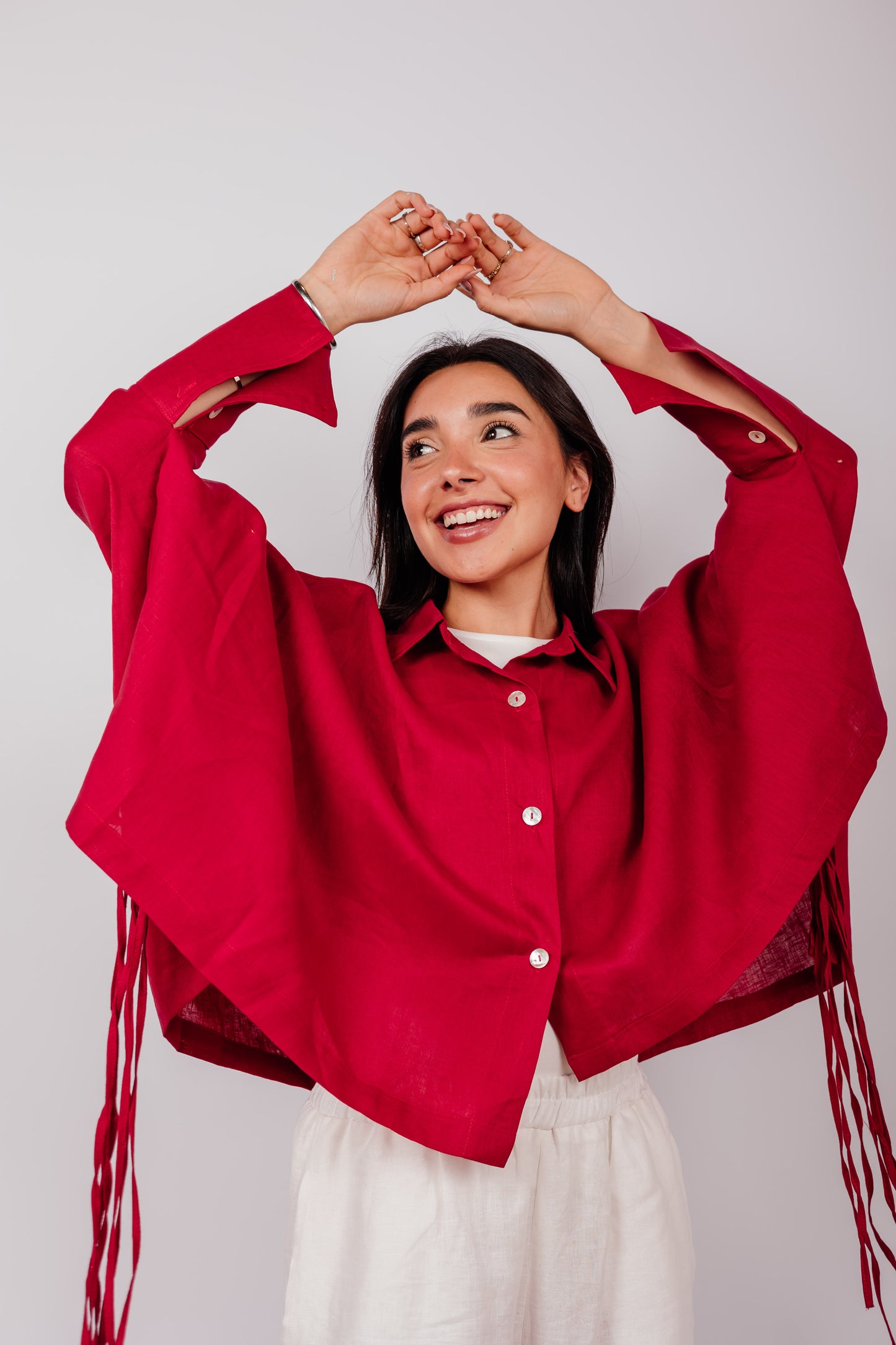 Fringes Shirt In Red