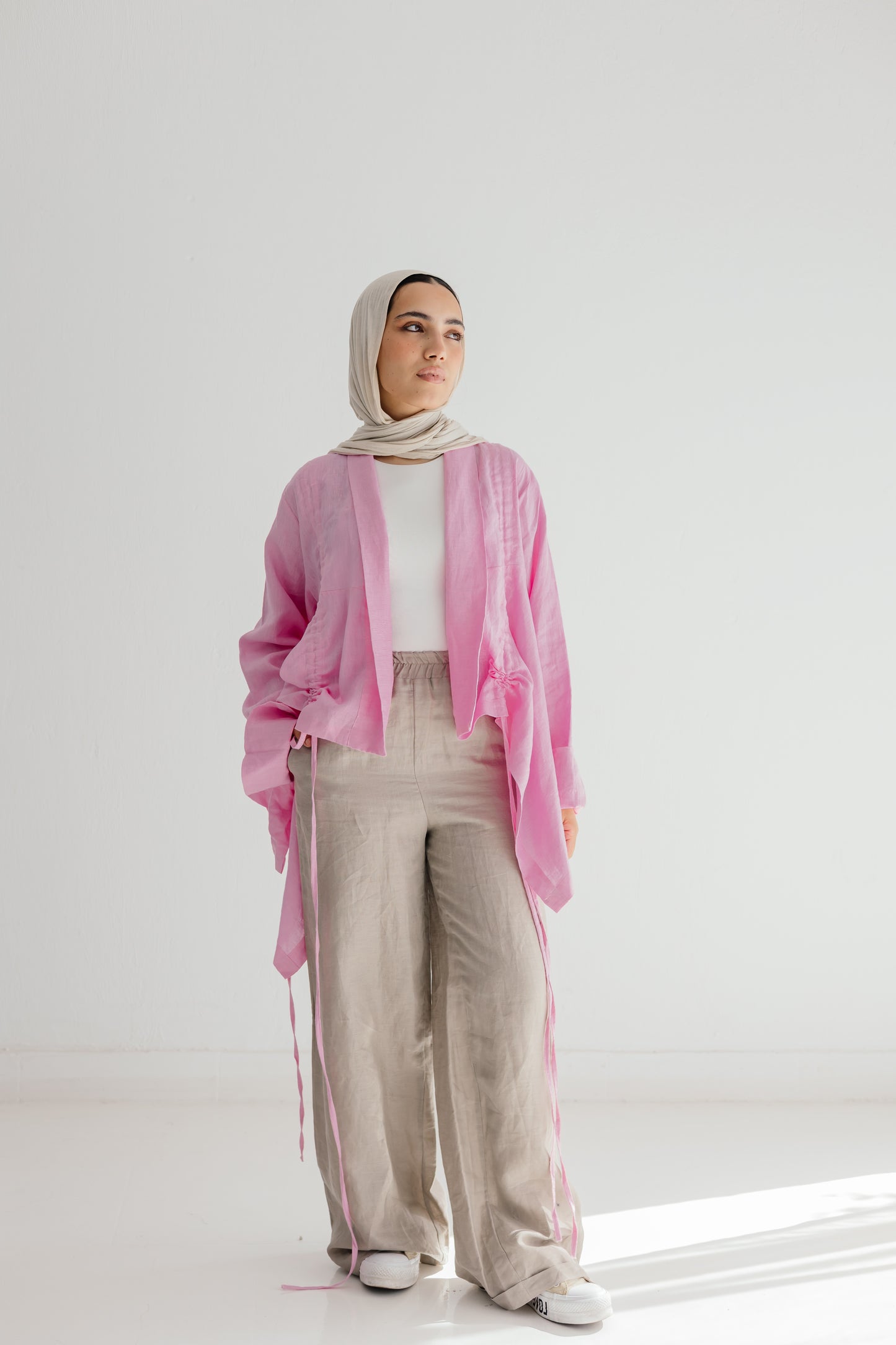 Elastic Kimono In Pink