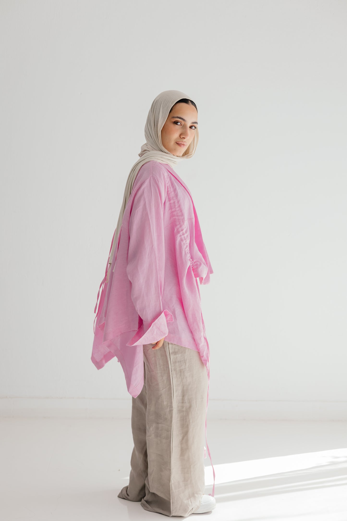 Elastic Kimono In Pink
