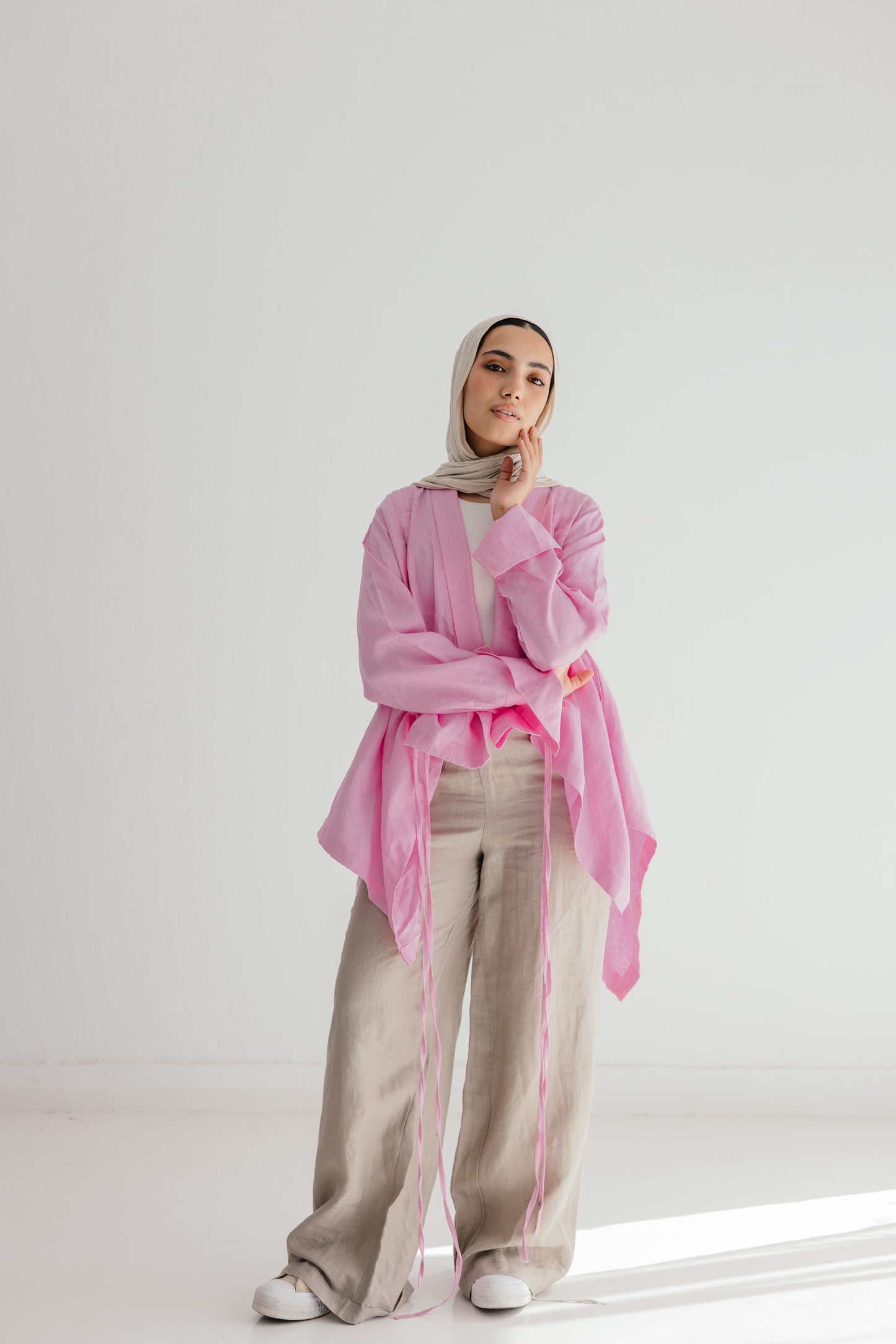 Elastic Kimono In Pink