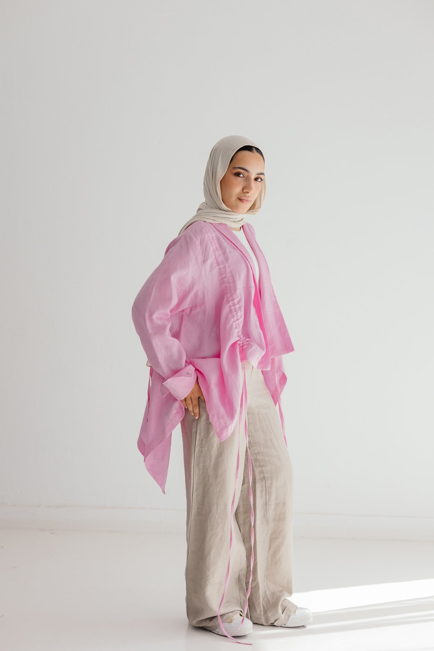 Elastic Kimono In Pink