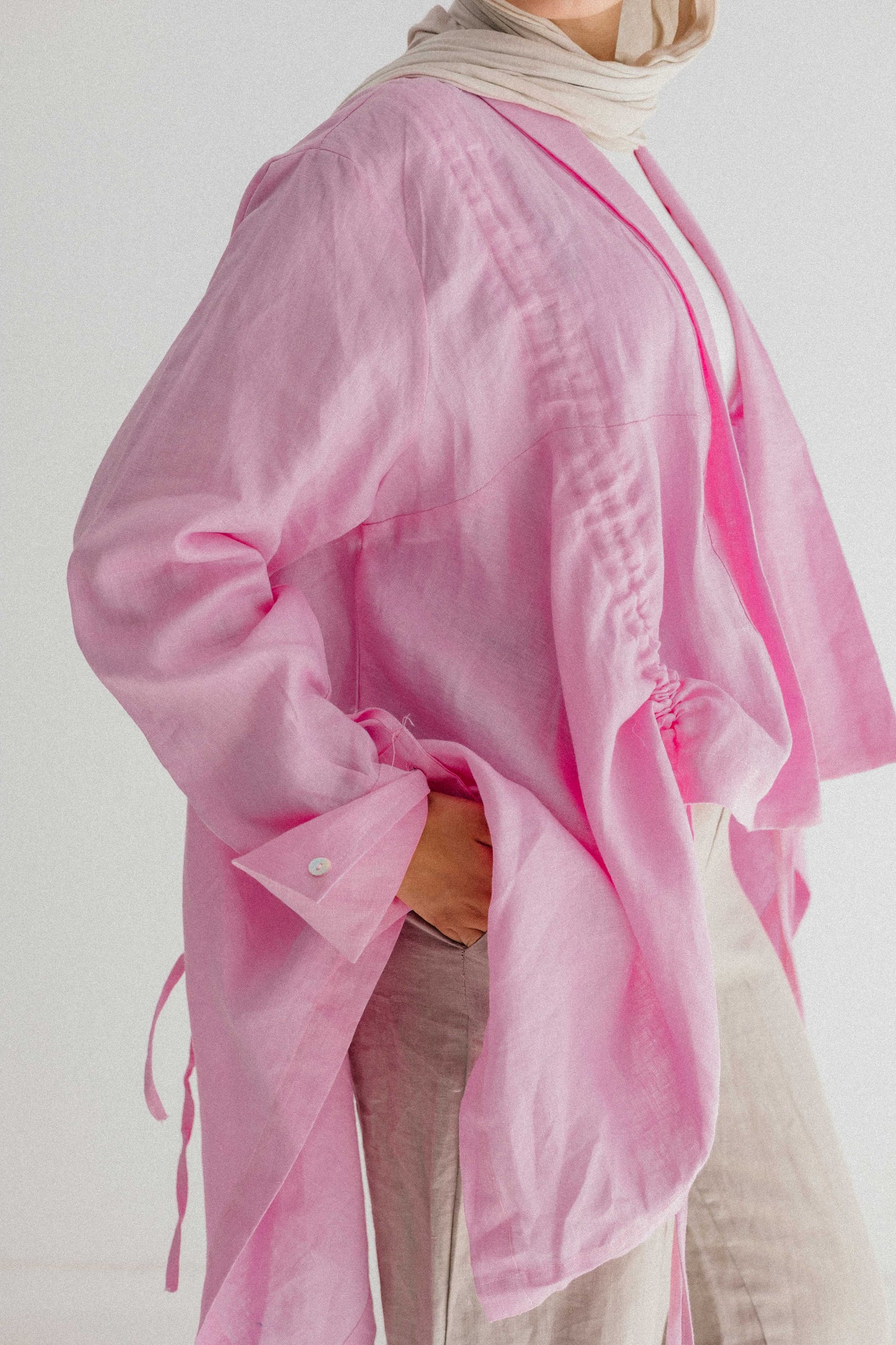 Elastic Kimono In Pink