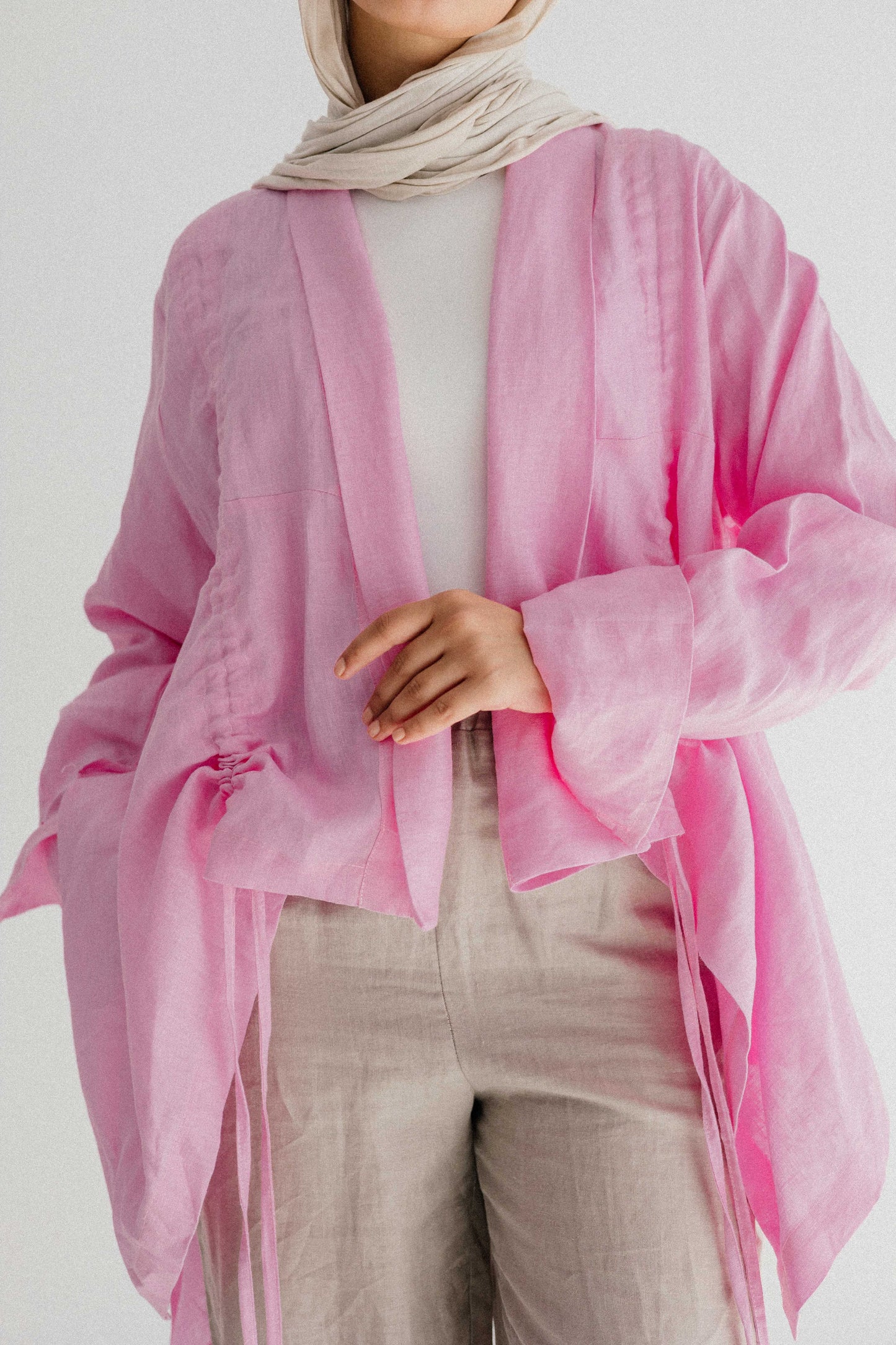 Elastic Kimono In Pink