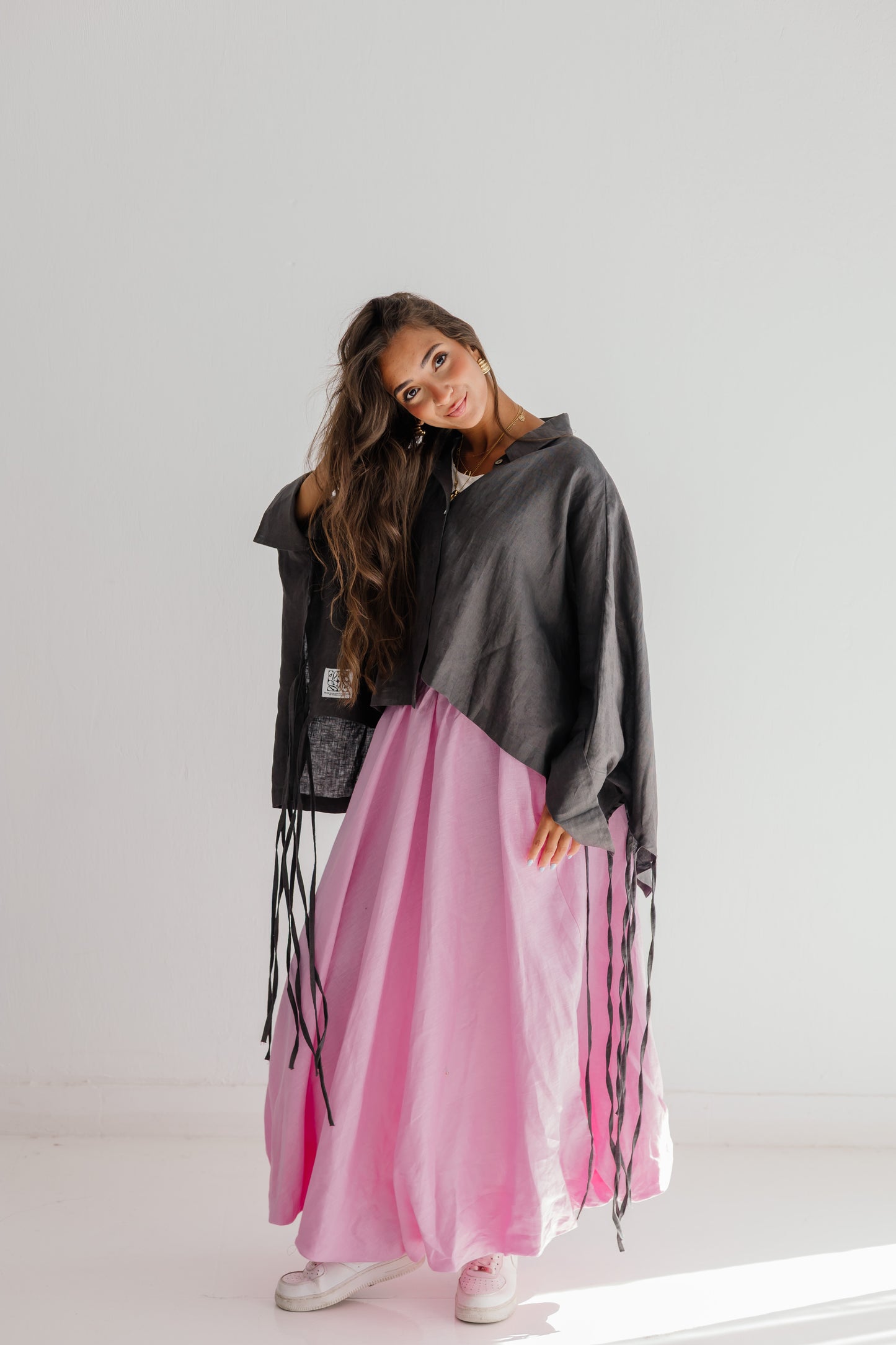 Fringes Shirt In Dark-grey