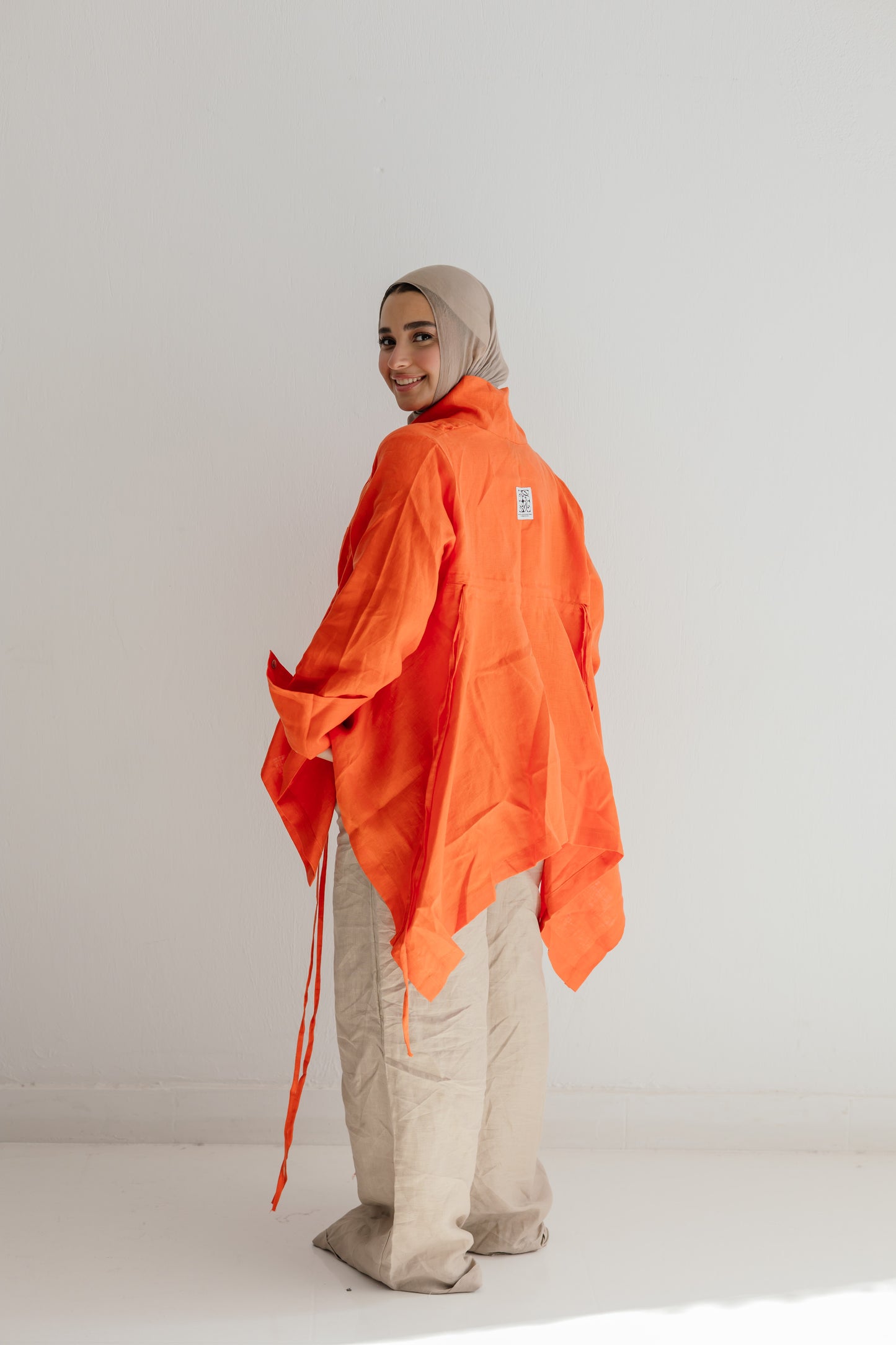 Elastic Kimono In Orange