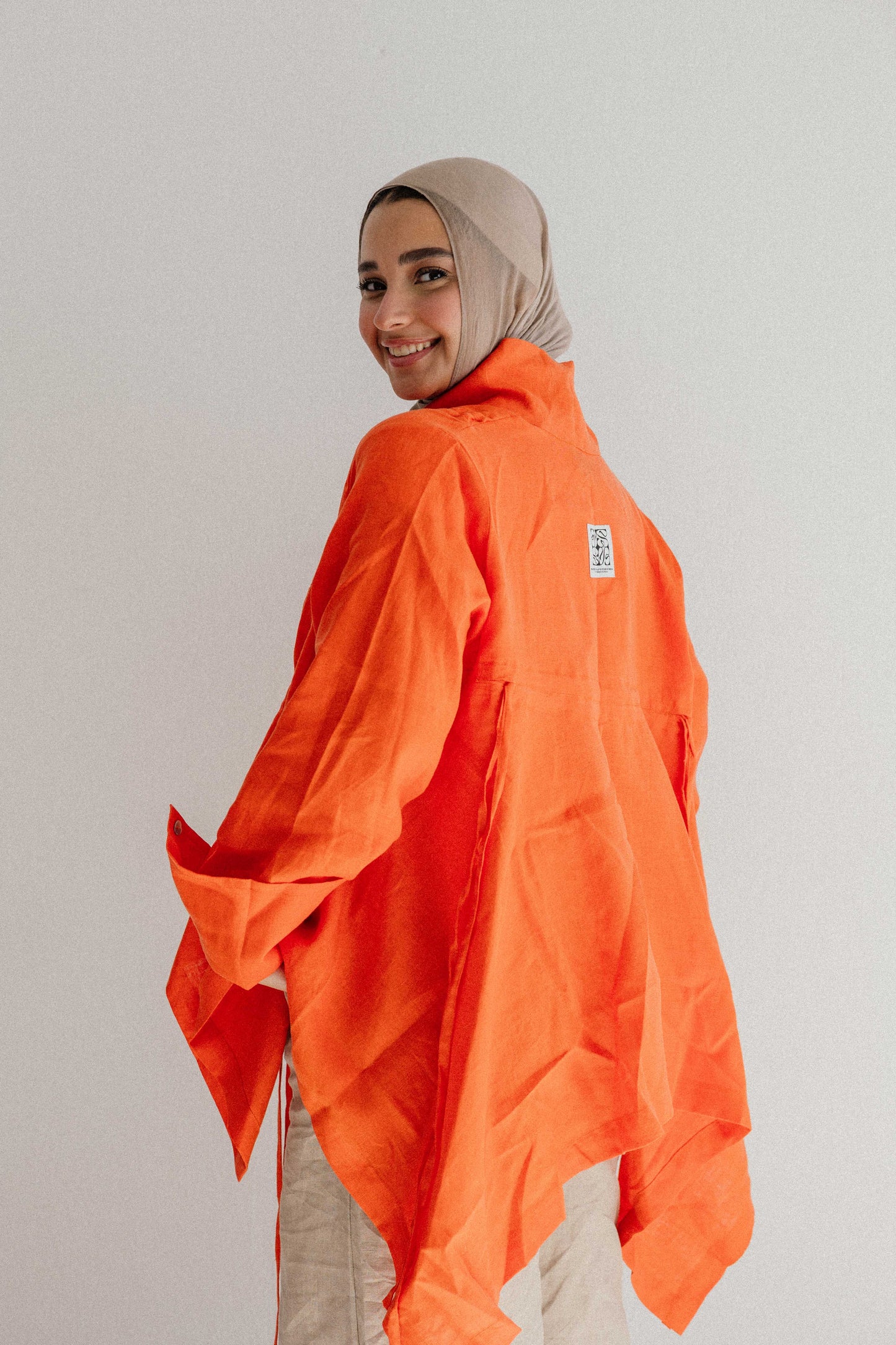 Elastic Kimono In Orange