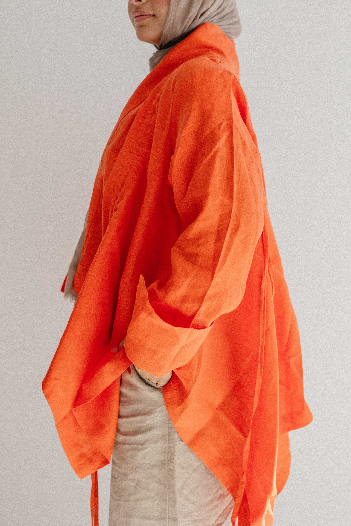 Elastic Kimono In Orange