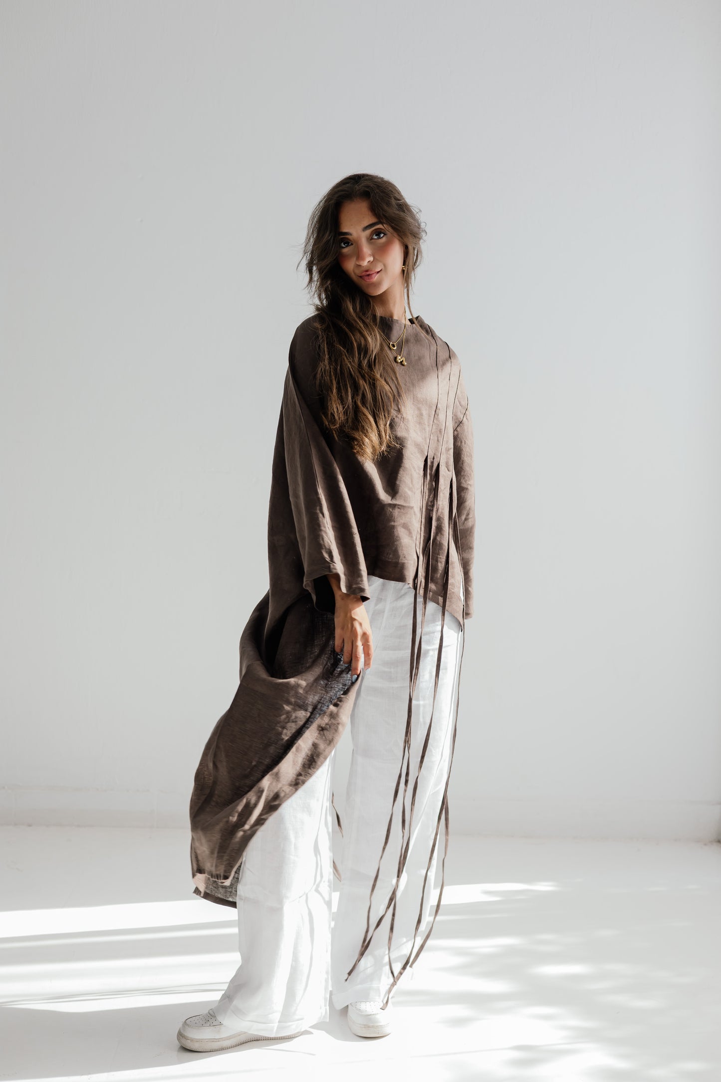 Side To Side Top In Brown