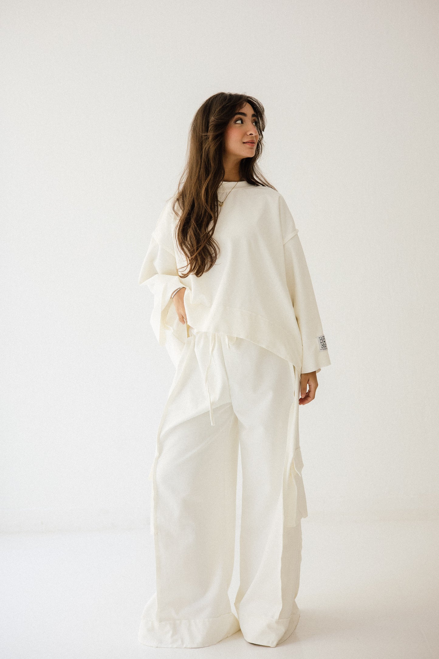 Pocket Cotton Set In Off-white