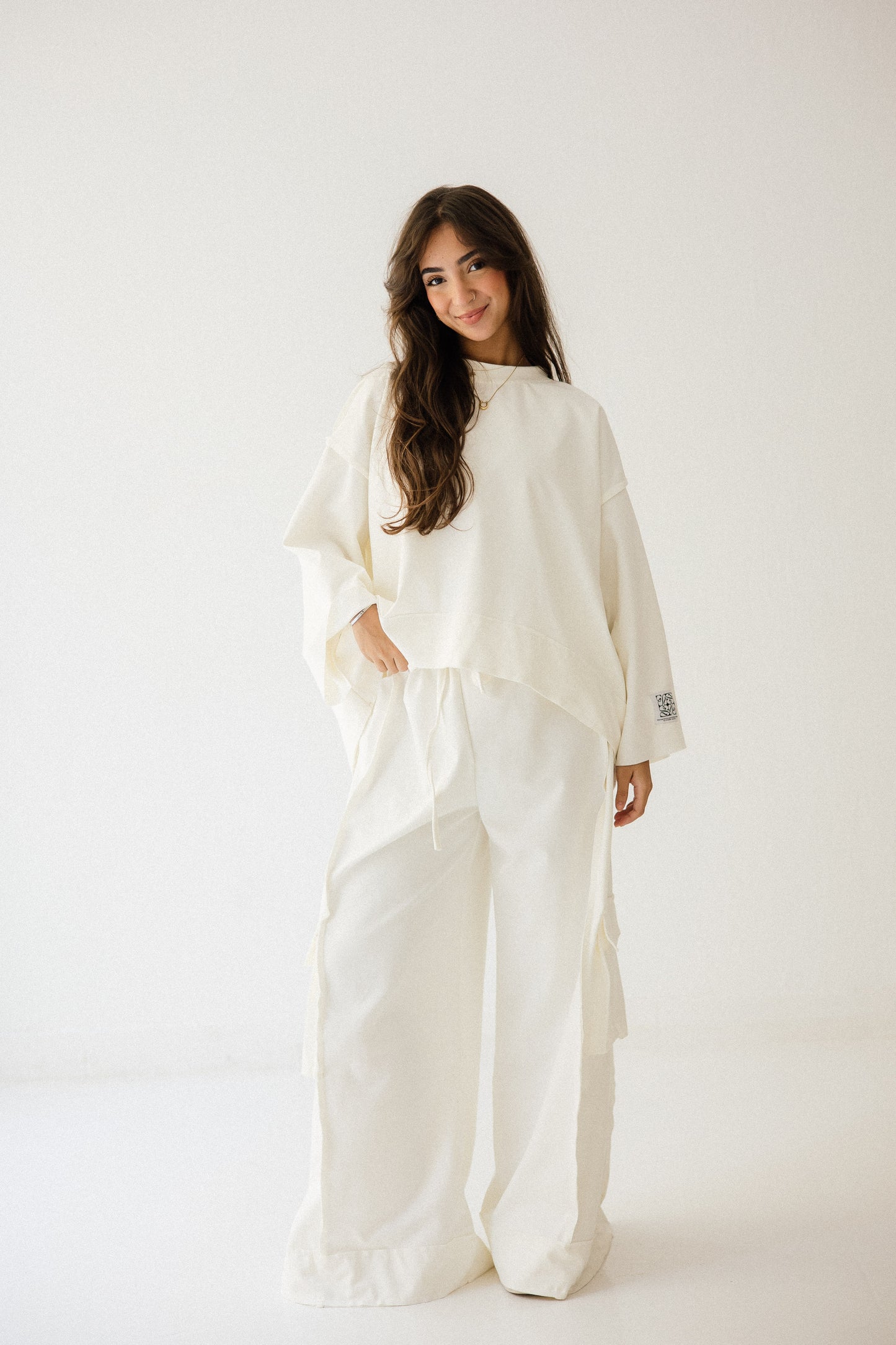 Pocket Cotton Set In Off-white