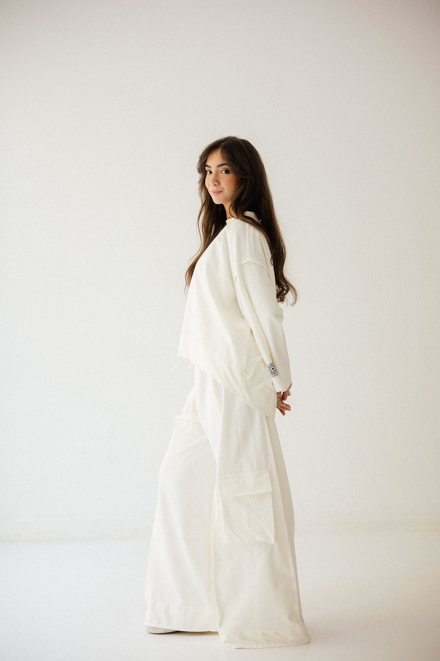 Pocket Cotton Set In Off-white
