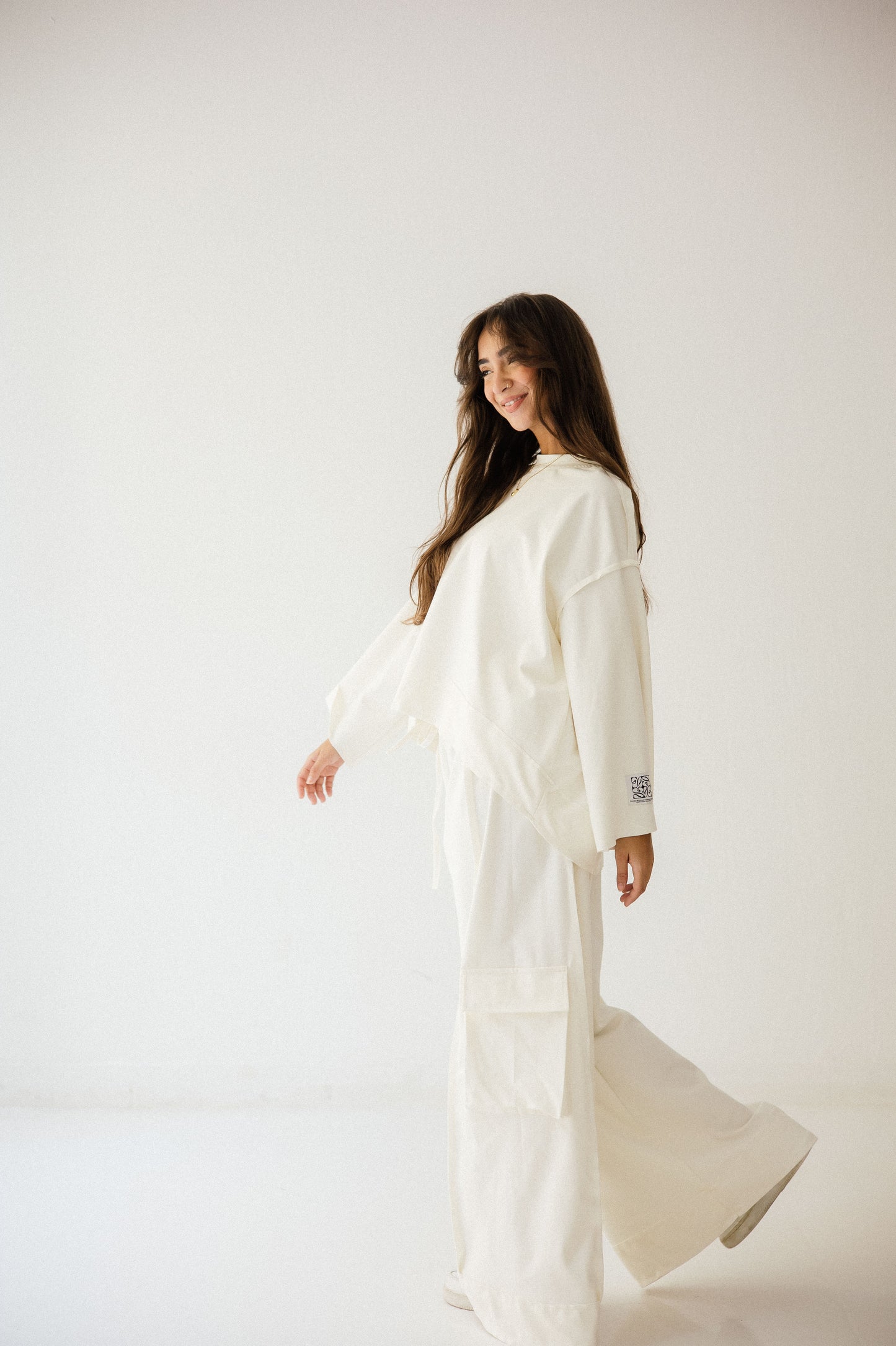 Pocket Cotton Set In Off-white