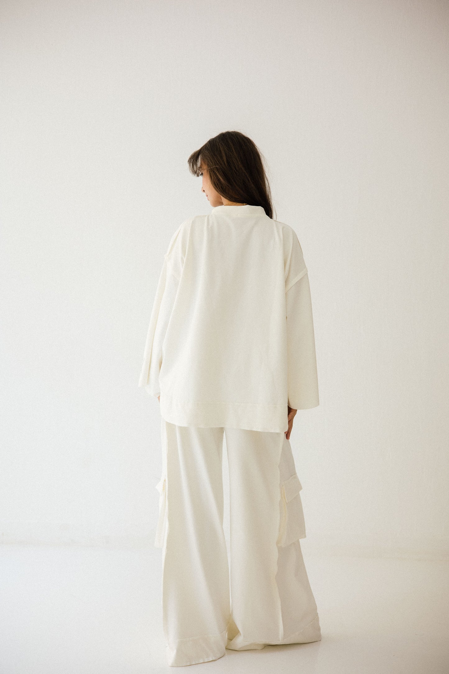 Pocket Cotton Set In Off-white
