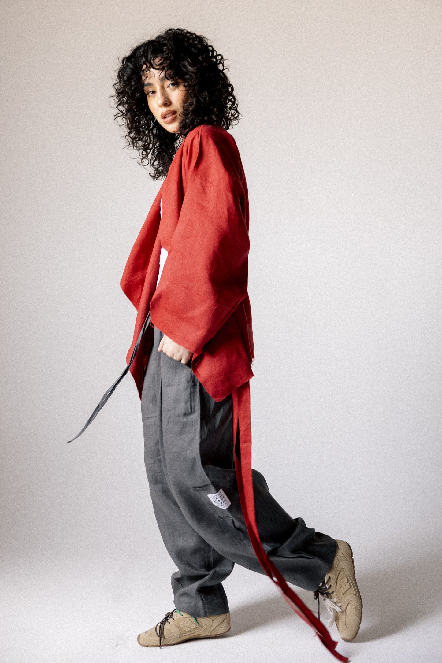 Balloon pant in dark grey