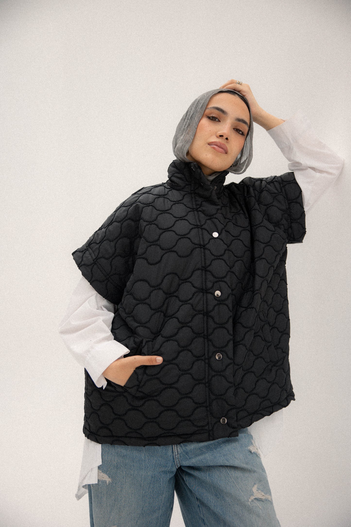 Puffer vest in black