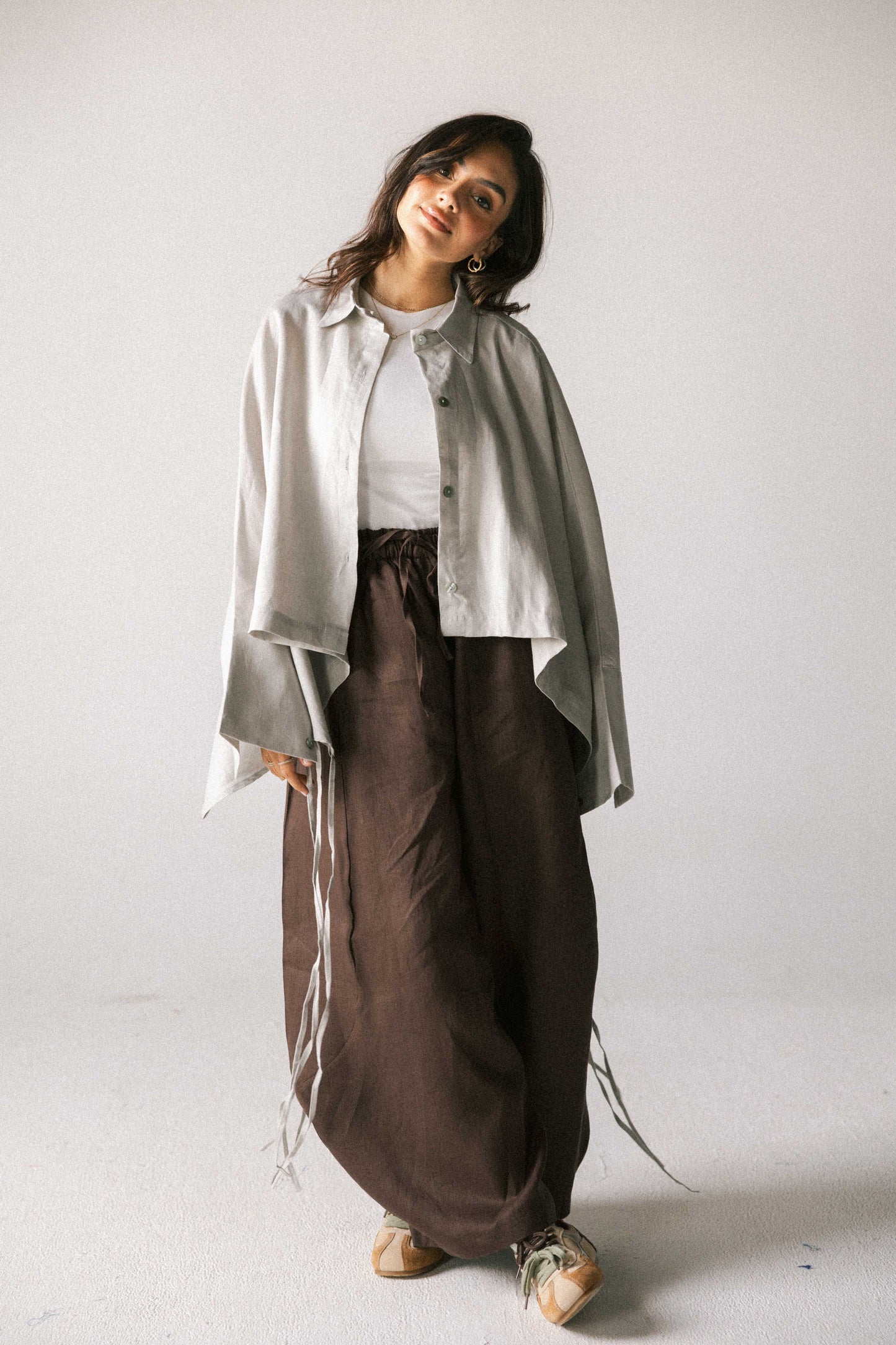 Fringes shirt in griesh