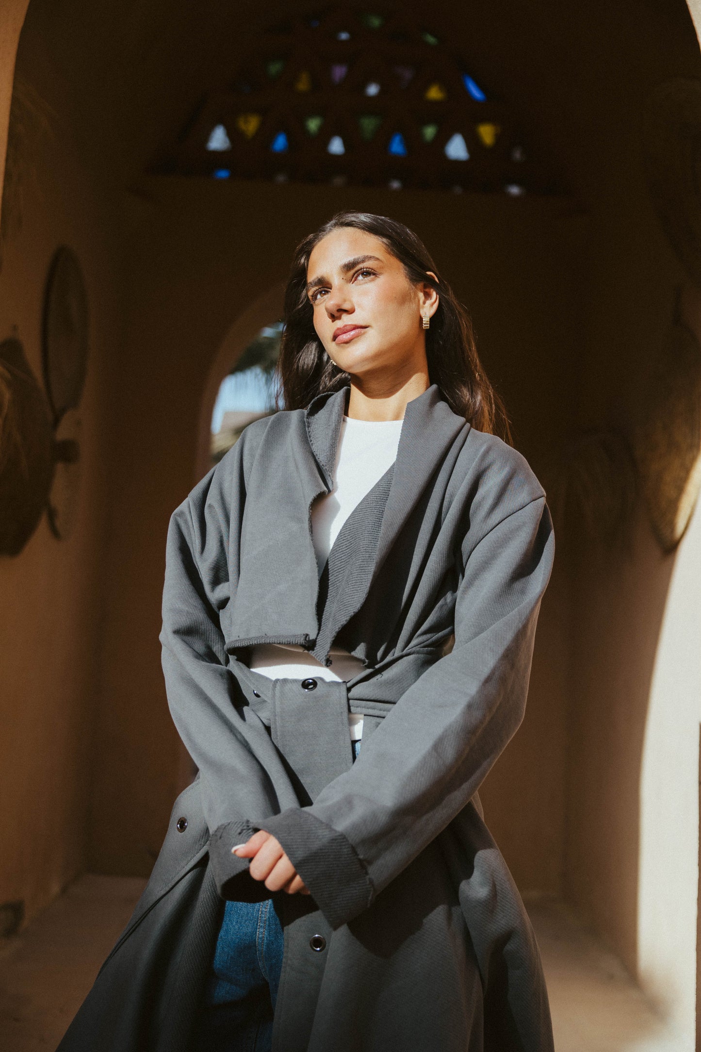 Qessa Kimono In Grey