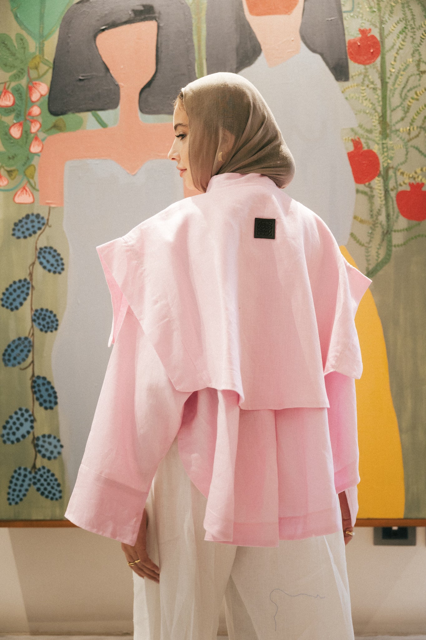 Layered shirt in pink