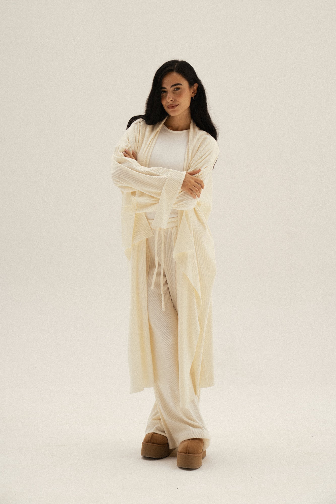 Lined Wool Set In Off-white